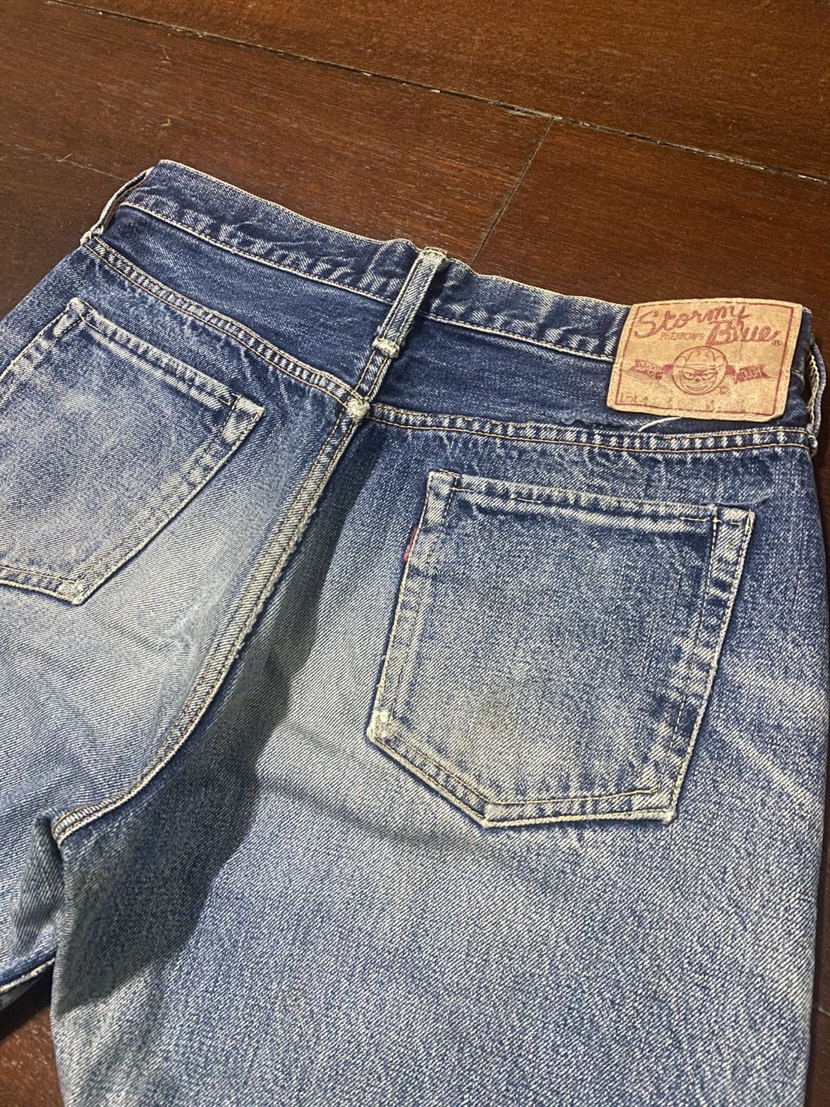 Pherrow's Pherrow’s Stormy Blue lot 404 Flared Denim Jeans distressed Size US 30 / EU 46 - 21 Thumbnail