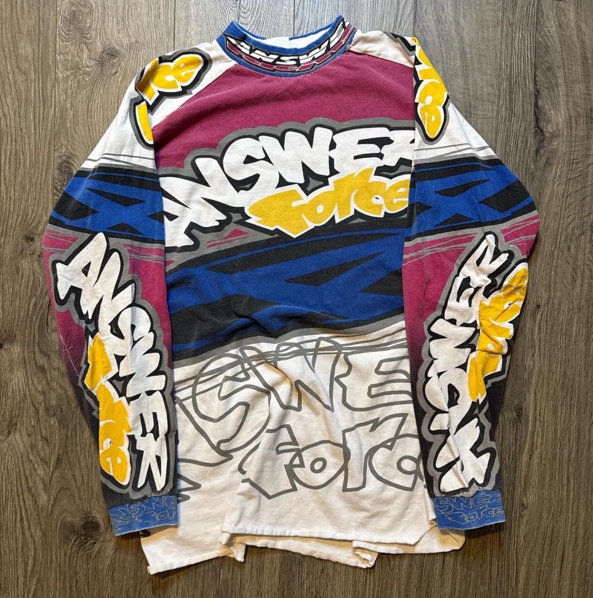 Other 90s nos Answer Motocross Dirtbike jersey Size US L / EU 52-54 / 3 - 1 Thumbnail
