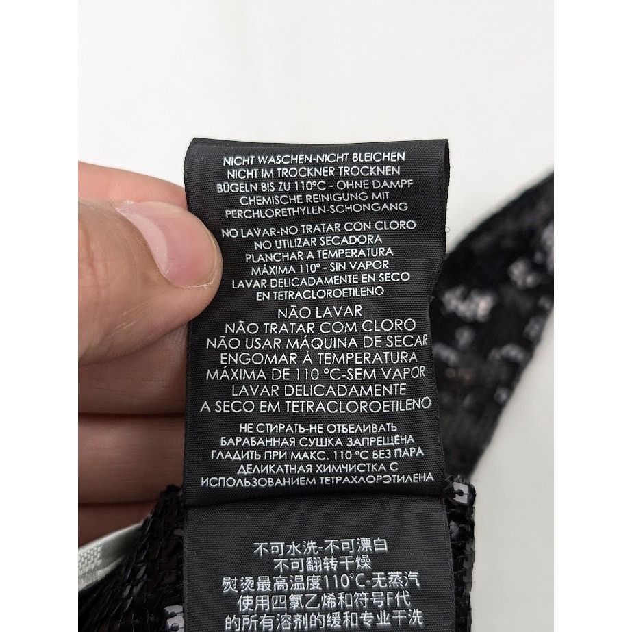 Saint Laurent Paris o1rshd1 Size: OS / Square Sequence Lavalliere Scarf in Black Size ONE SIZE - 18 Thumbnail