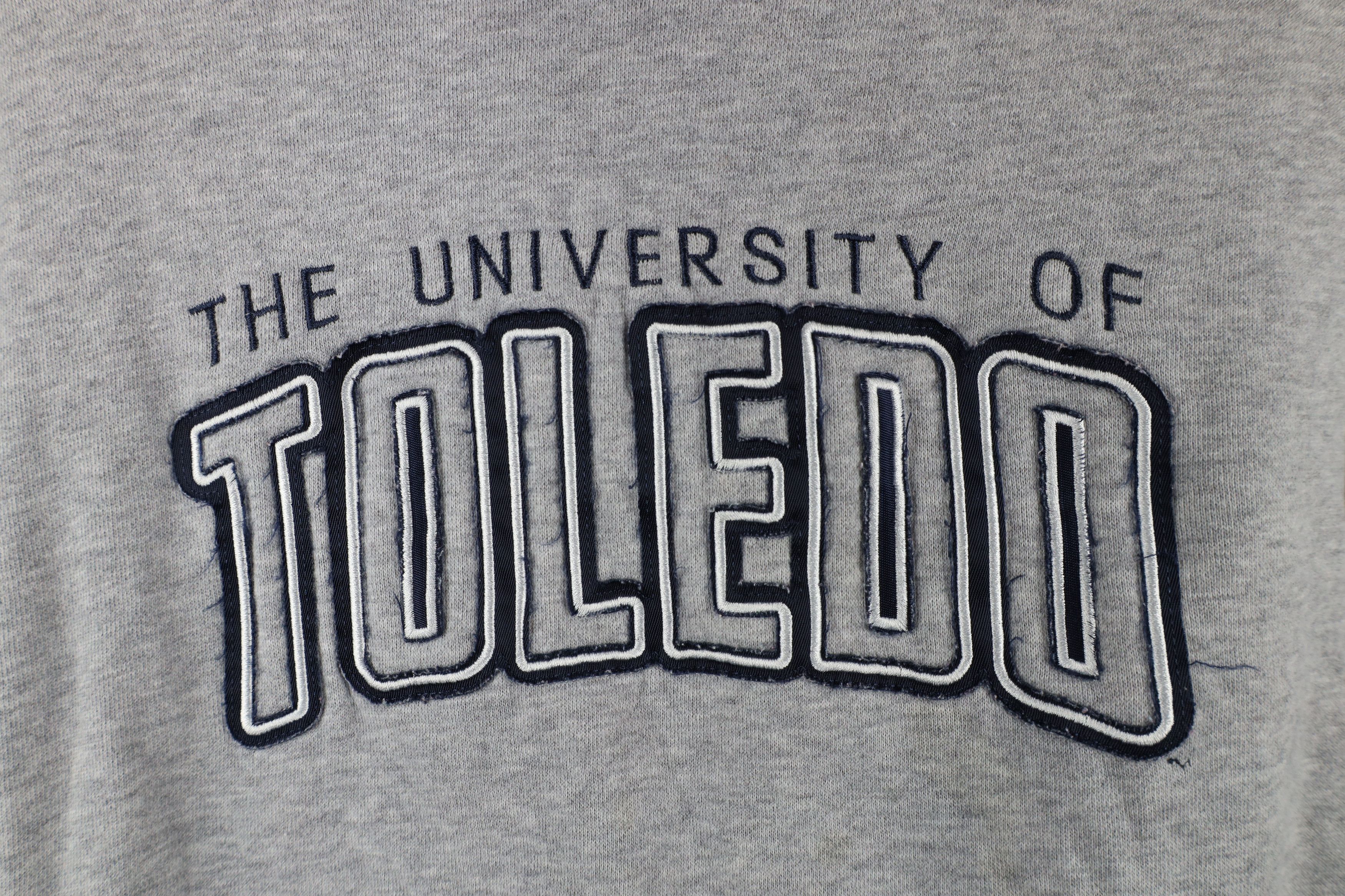 Vintage Vintage 90s University of Toledo Hoodie Sweatshirt Gray Size M / US 6-8 / IT 42-44 - 5 Thumbnail