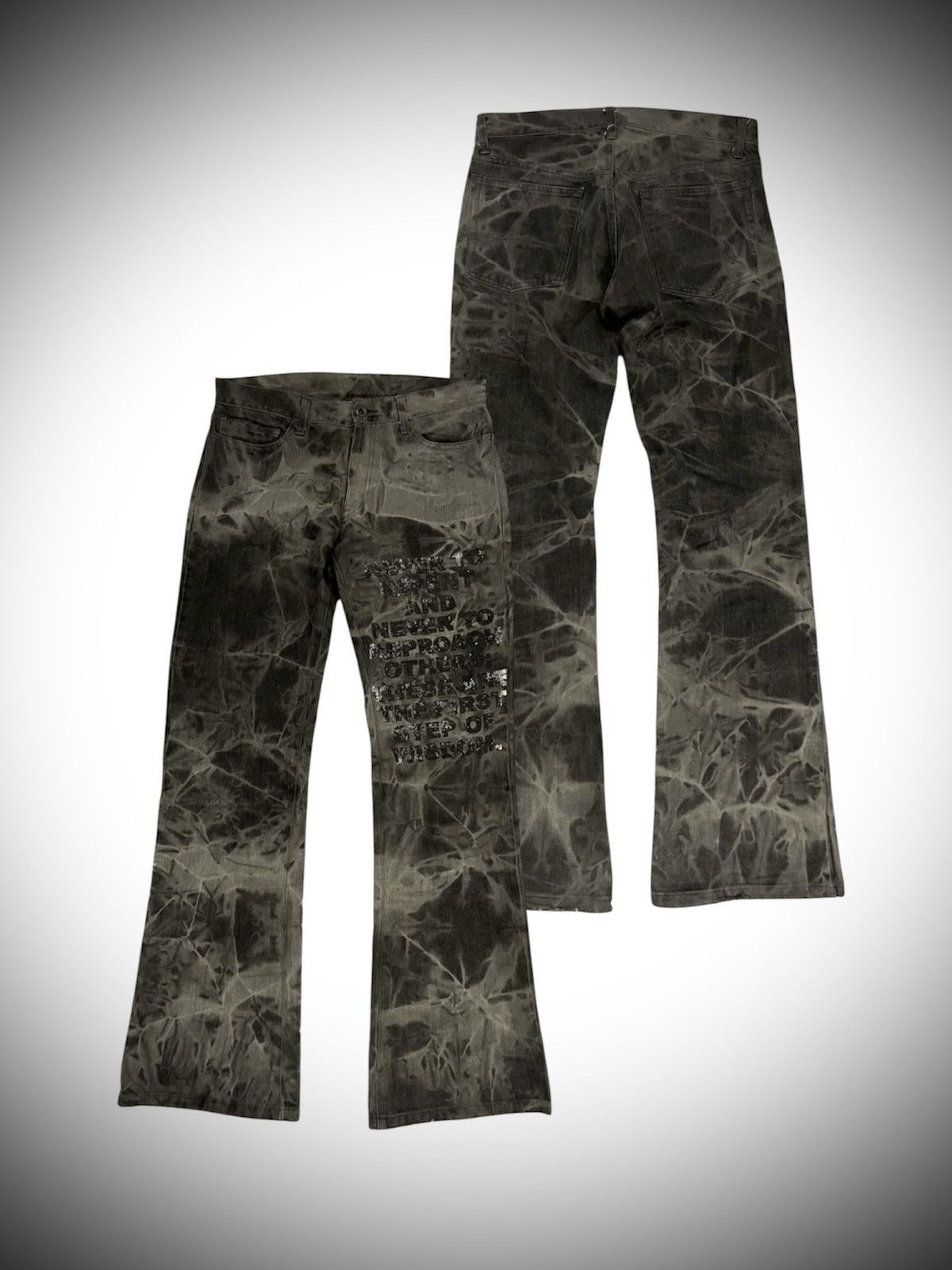 Tornado Mart Tornado Mart Marble Flared Jeans | Grailed
