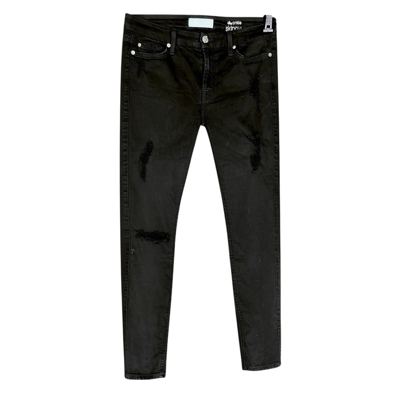 7 For All Mankind 7 For All Mankind b(air) Women's 27x27 Distressed Black Size 27" / US 4 / IT 40 - 1 Thumbnail