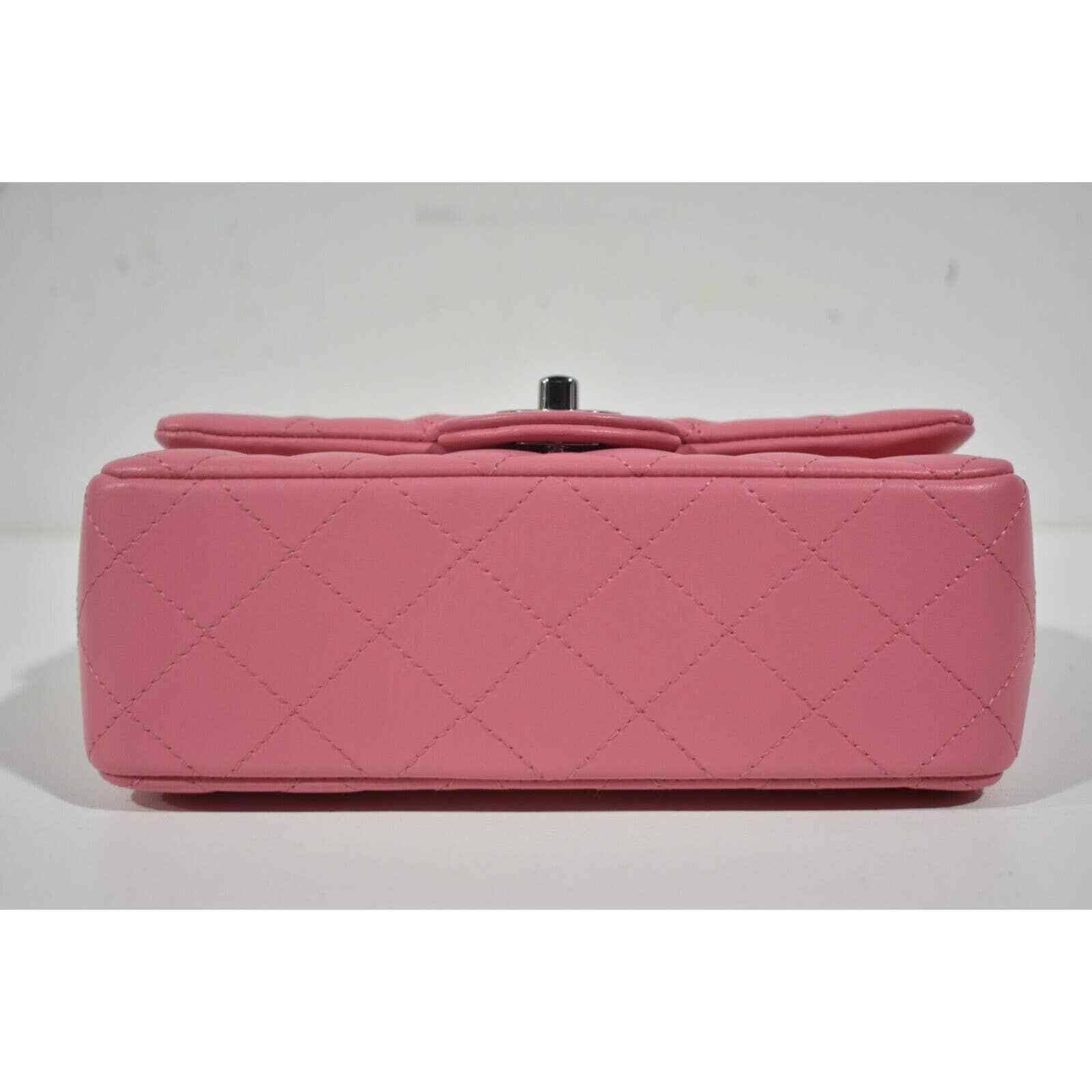 Chanel Chanel Lambskin Quilted Mini Flap Rectangle Crossbody Bag Size ONE SIZE - 10 Thumbnail