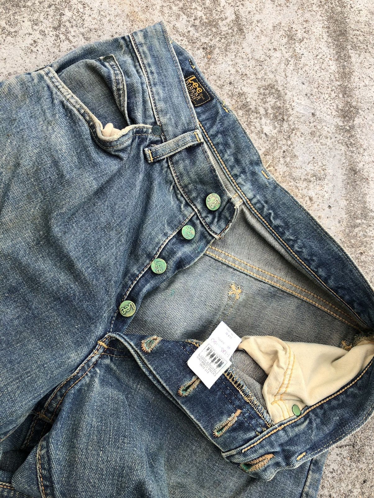 Lee WIDE LEG RUSTY BLUE VINTAGE SELVEDGE DENIM Size US 30 / EU 46 - 6 Thumbnail