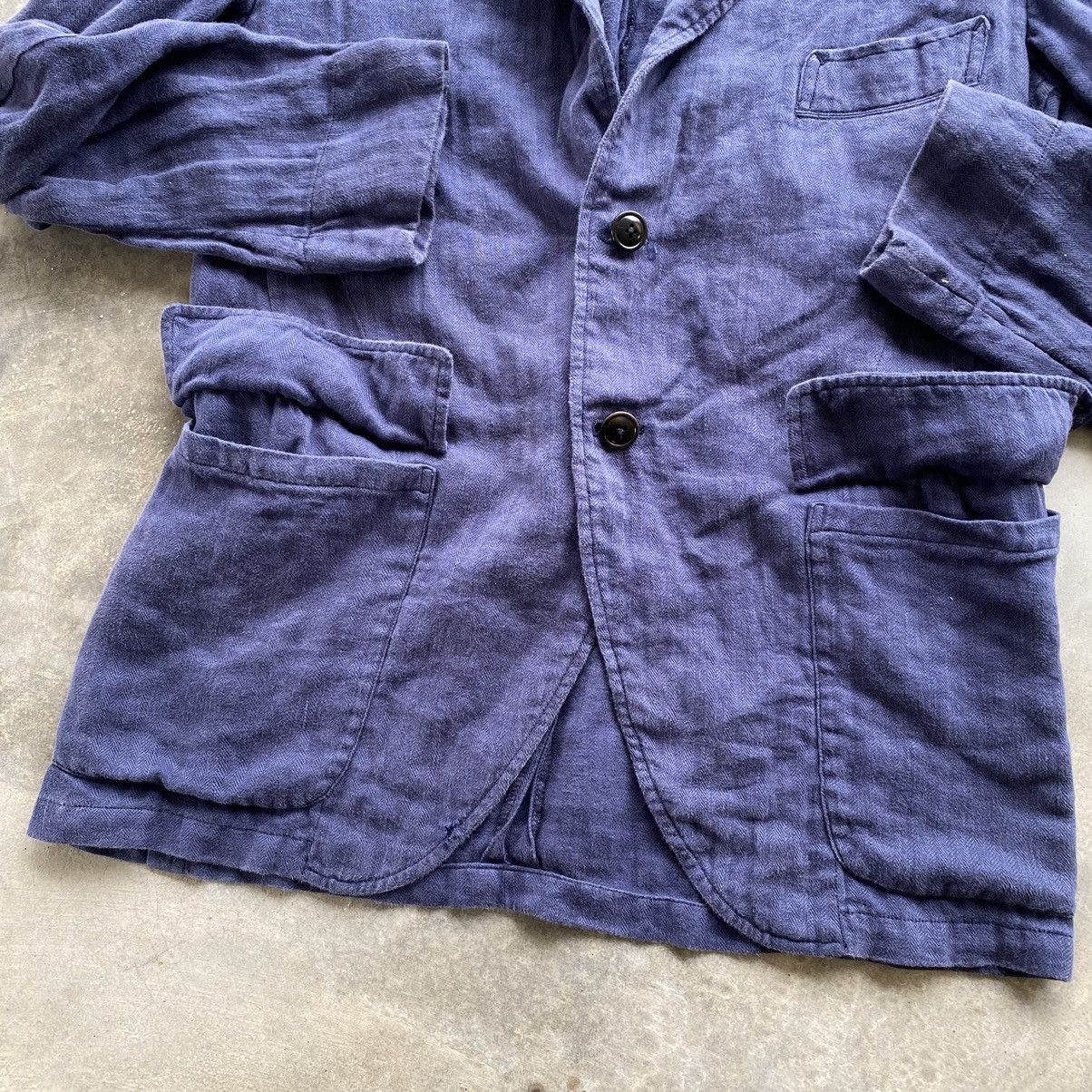 Haversack HAVERSACK Navy Linen Blazer Jacket Size US M / EU 48-50 / 2 - 9 Thumbnail
