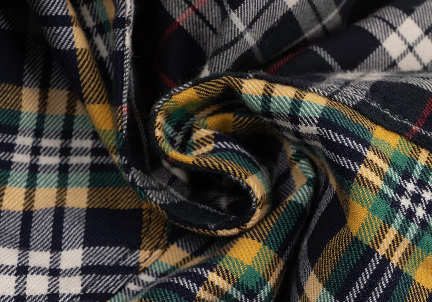 Junya Watanabe Checkered Flannel Shirt in Yellow and Navy, Size XS Size US XS / EU 42 / 0 - 16 Thumbnail