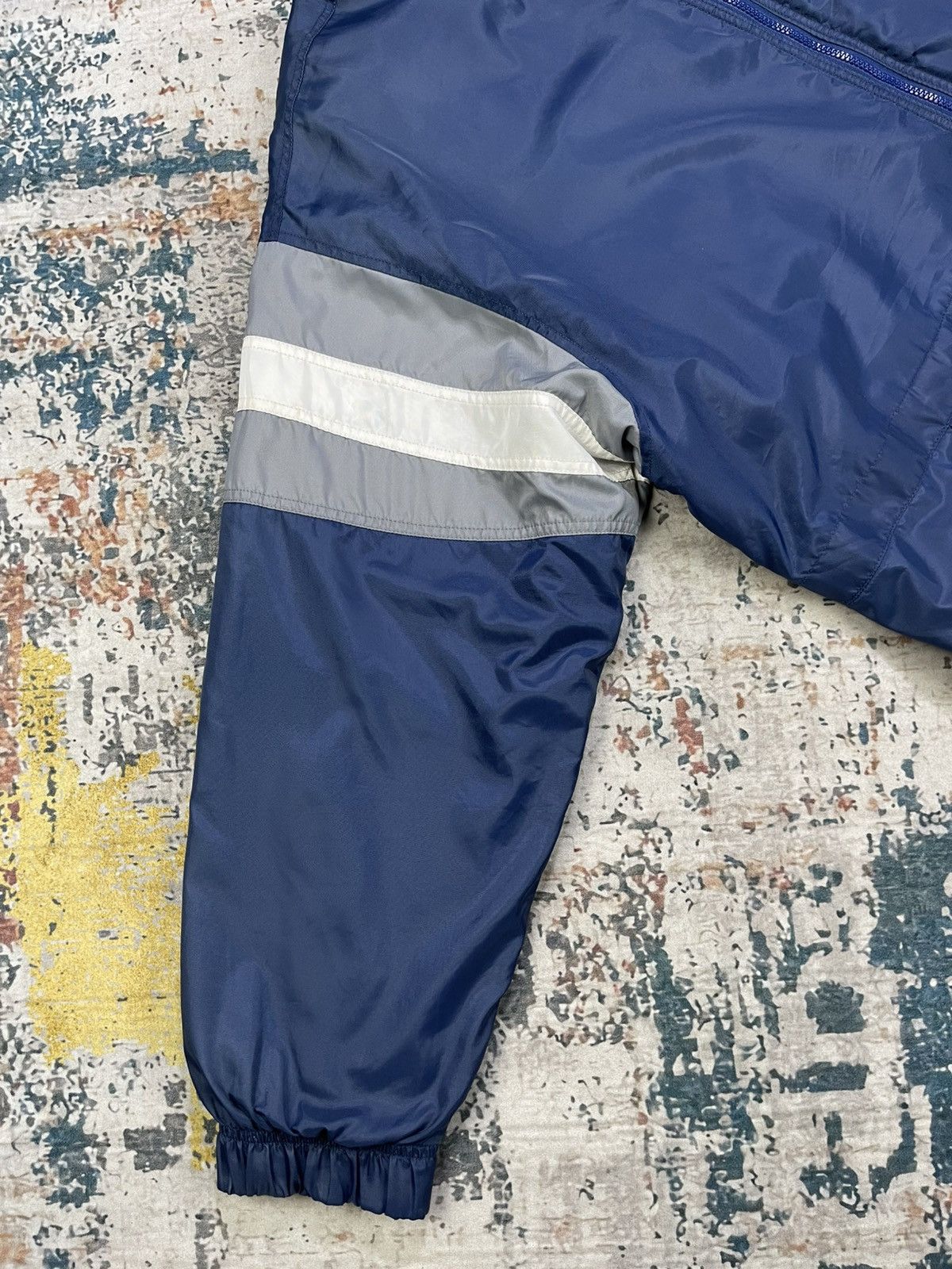 Nike Vtg 90s Nike Navy Big Logo Spell Out Parka Jacket Size US L / EU 52-54 / 3 - 8 Thumbnail