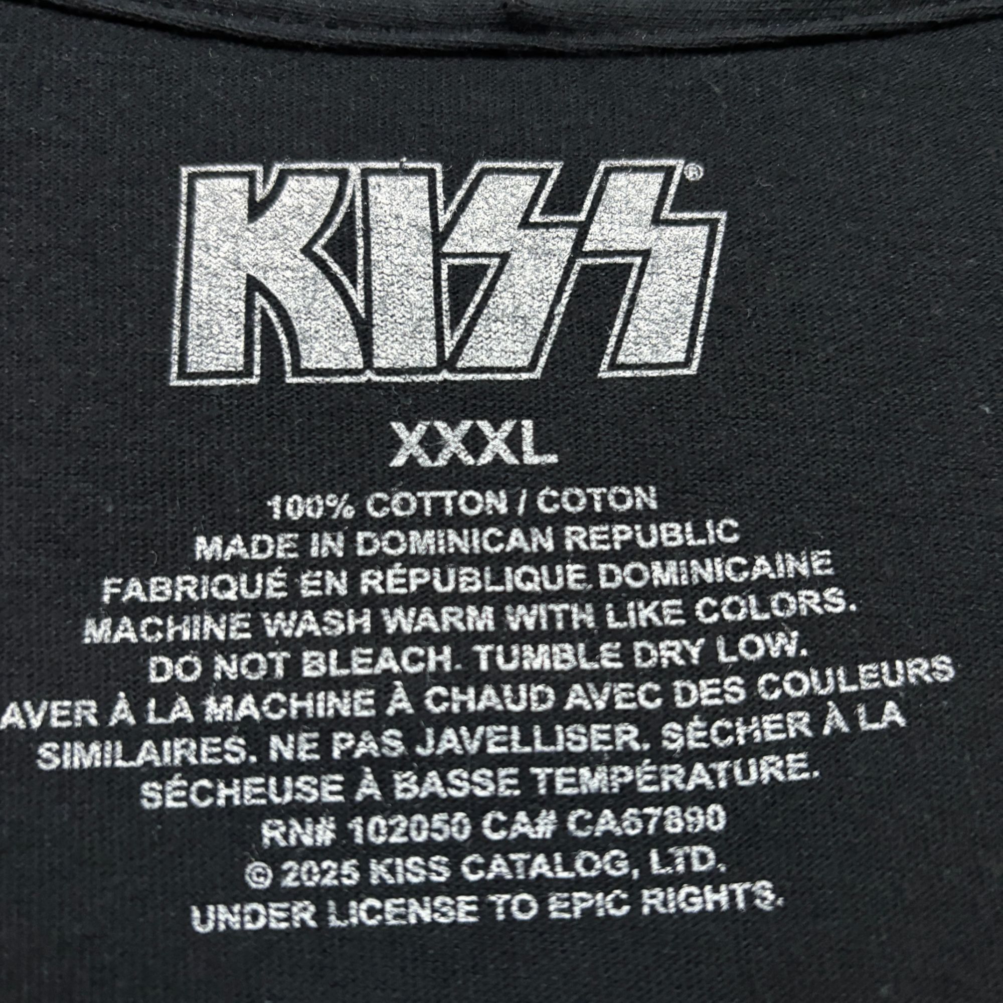 KISS Kiss Self-Titled Debut Album Artwork Glam Metal Band Tee 3XL Size US XXL / EU 58 / 5 - 4 Thumbnail