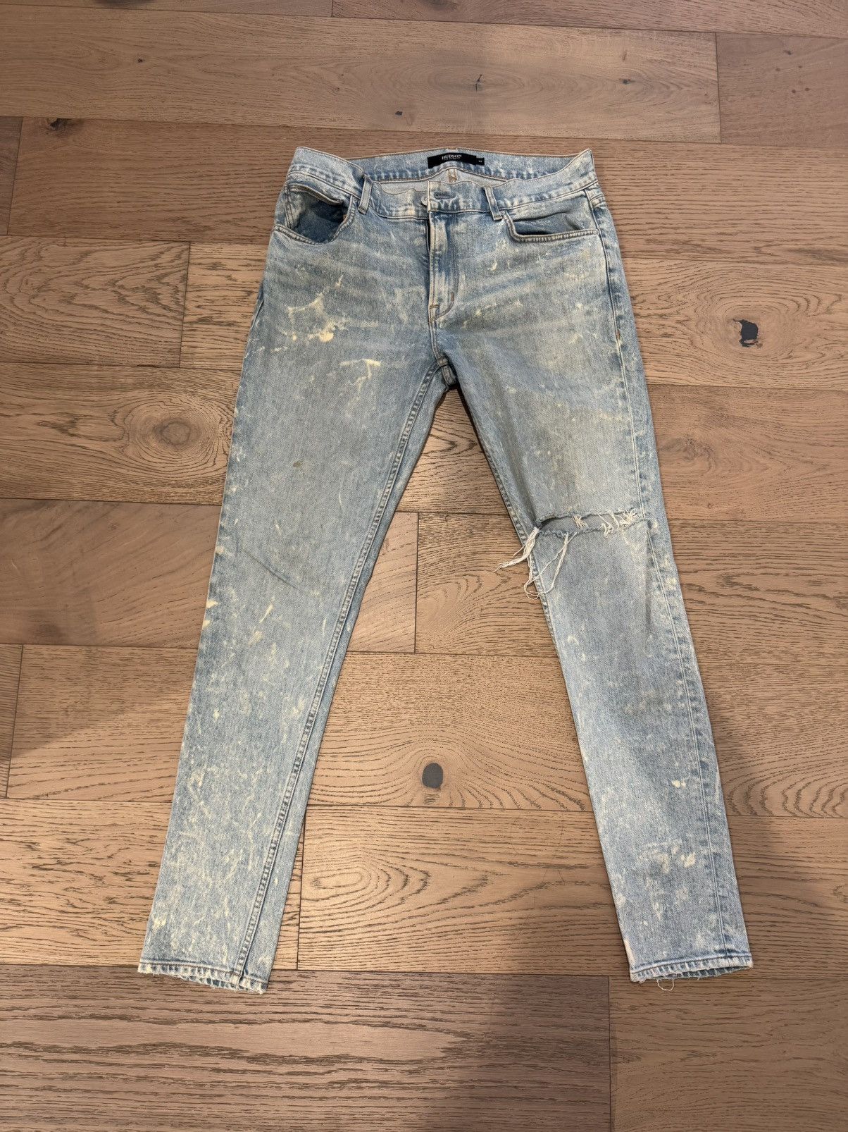 Hudson HUDSON AXL Skinny Fit Acid Wash Jeans – Size 33 Size US 33 - 1 Thumbnail