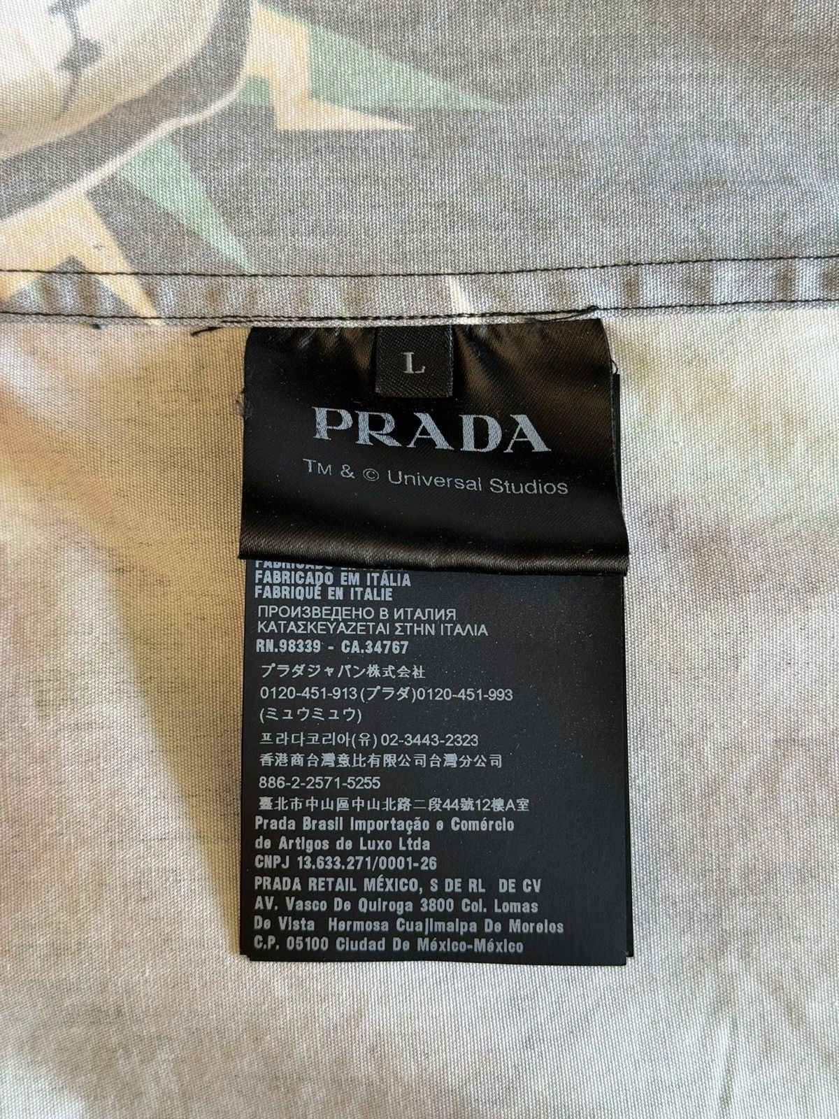 Prada PRADA 'Frankenstein' cuban collar shirt FW19 Size US L / EU 52-54 / 3 - 11 Thumbnail