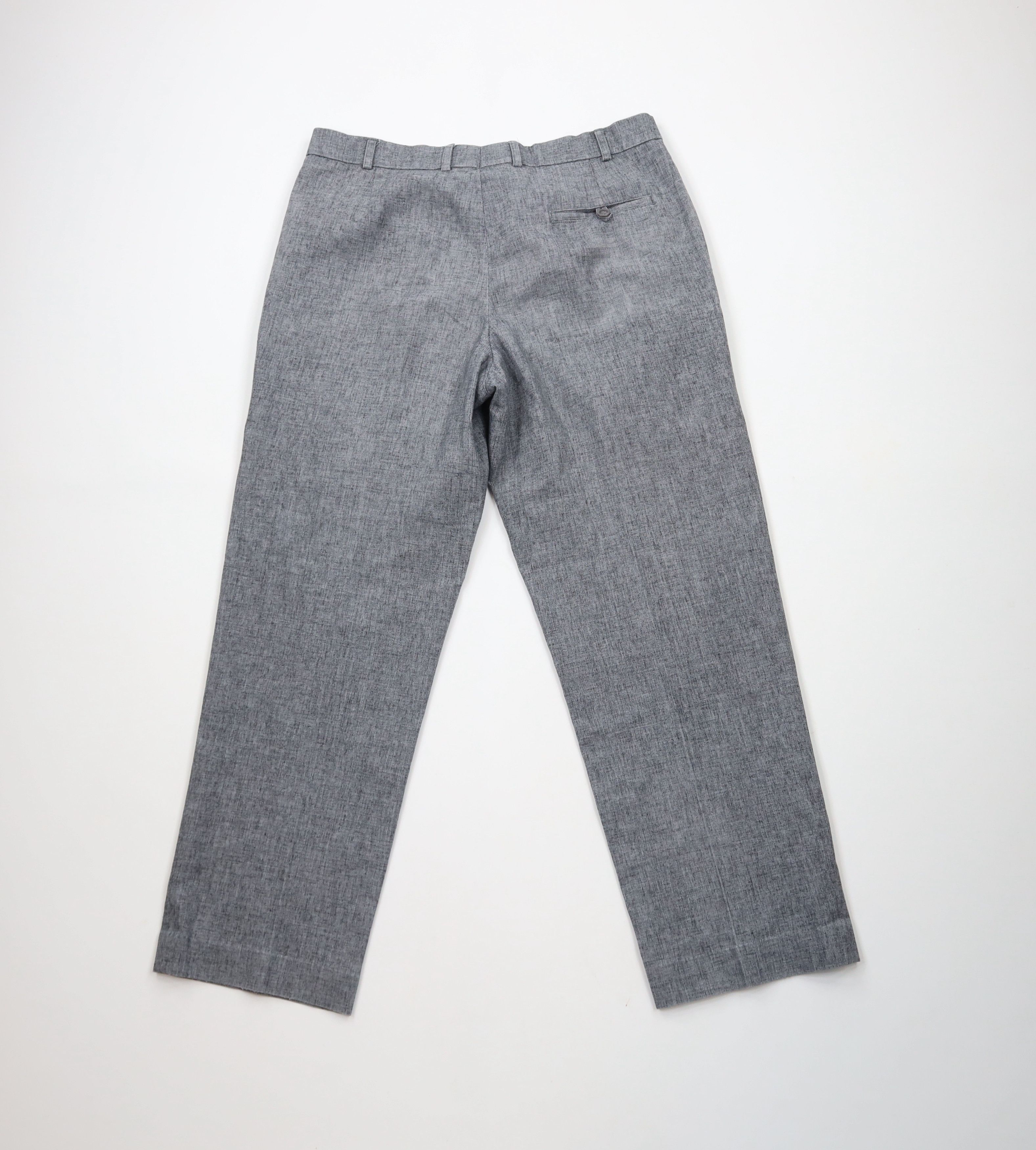 Vintage Vintage 70s Streetwear Chambray Linen Blend Chino Pants Size US 32 / EU 48 - 3 Thumbnail
