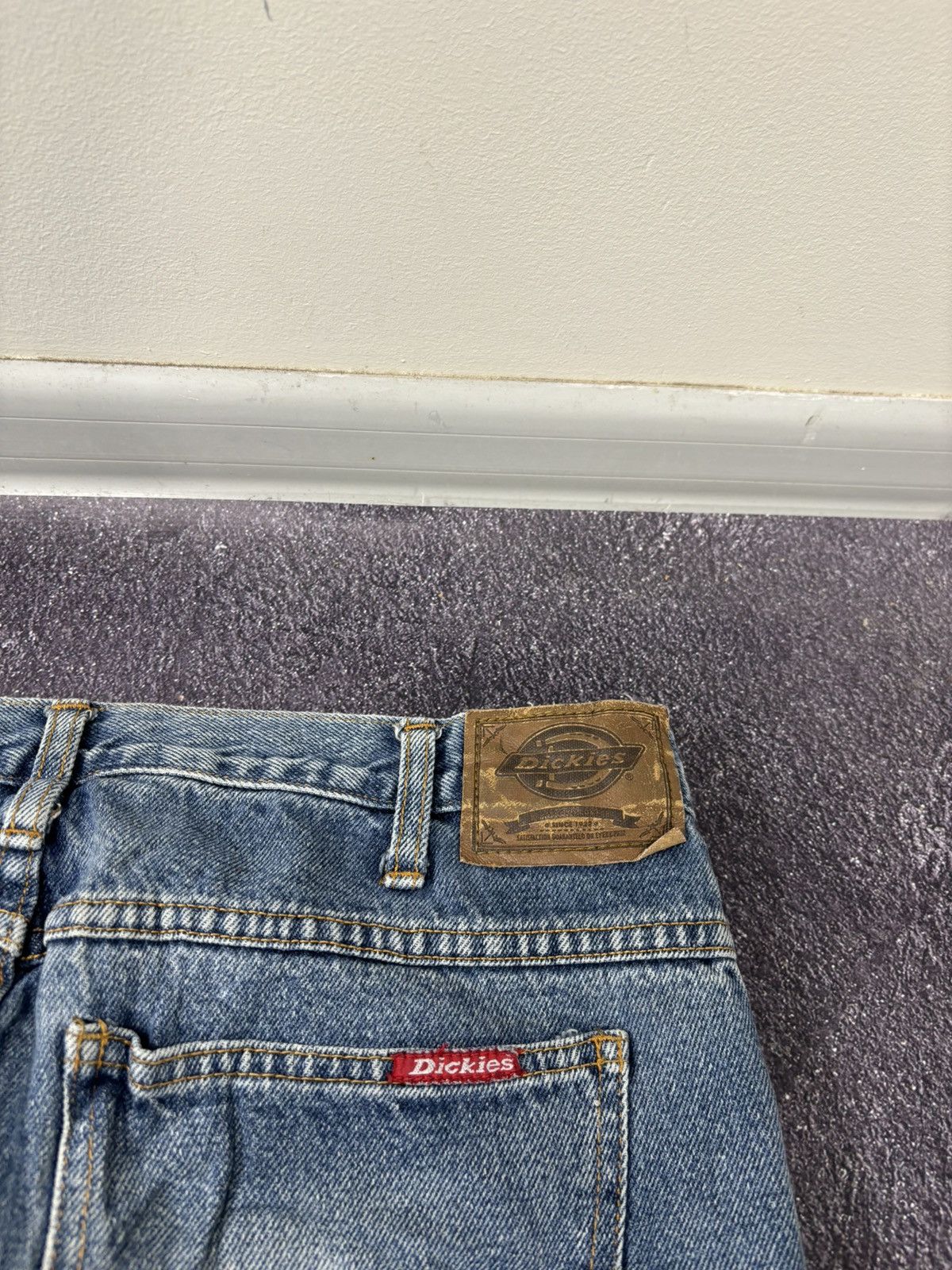 Dickies Vintage Dickies Faded Light Blue Workwear Denim Baggy Jeans Size US 34 / EU 50 - 9 Thumbnail