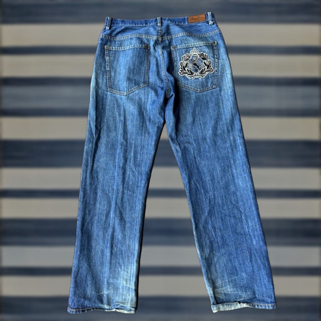 Sean John VINTAGE Sean John Jeans 34x31 Denim Blue Embroidered Hip Hop City Streetwear Mens Jeans Size US 34 / EU 50 - 1 Thumbnail