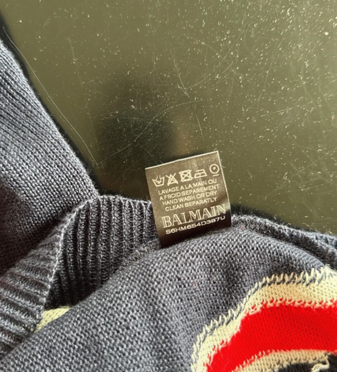 Balmain × Pierre Balmain Balmain SS16 Runway Distressed Union Jack Knit Sweater Size US M / EU 48-50 / 2 - 8 Thumbnail
