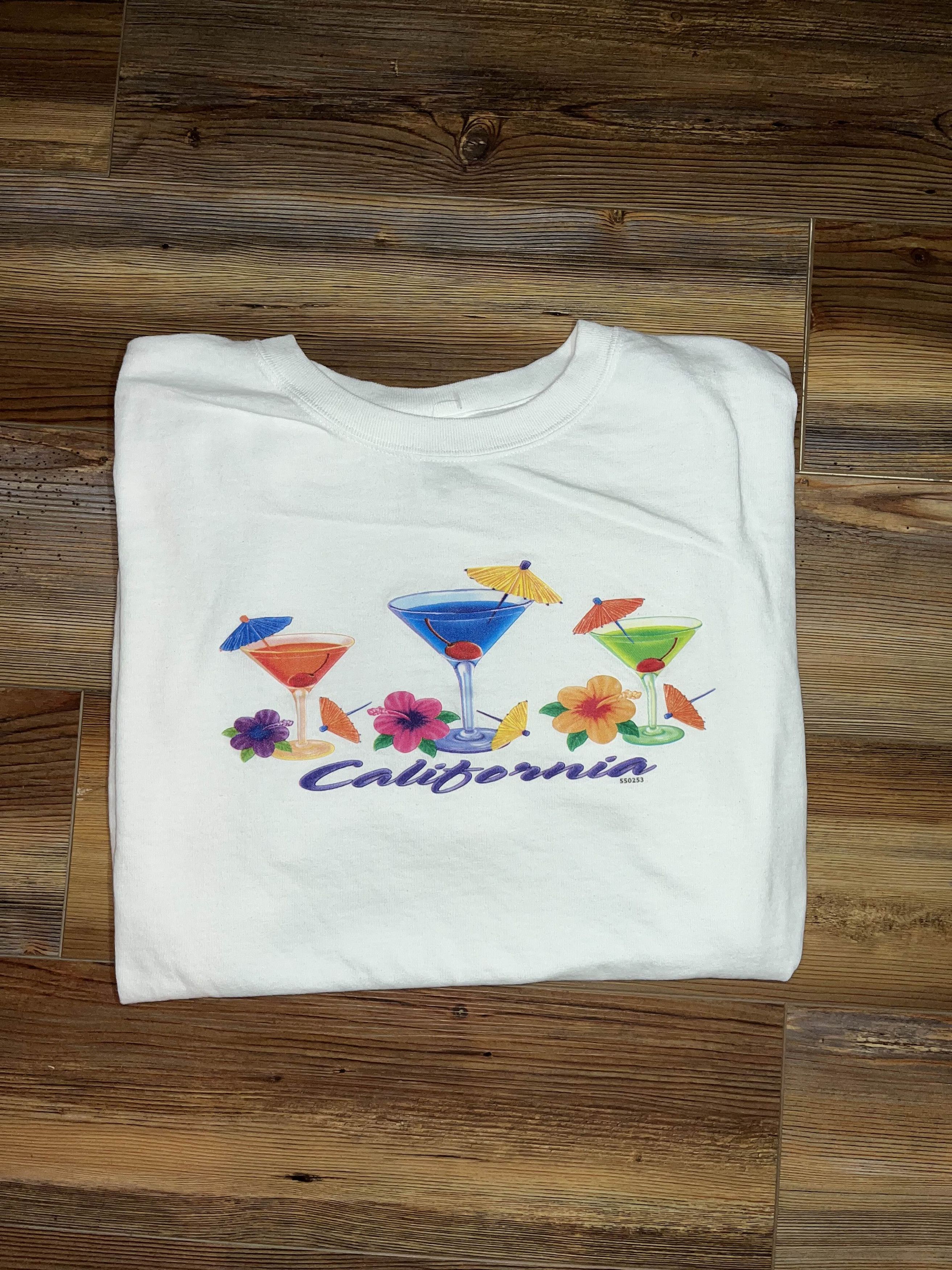 Anvil × California Republic × Vintage Y2K Deadstock California Martini Puff Print Shirt Size US XL / EU 56 / 4 - 1 Thumbnail