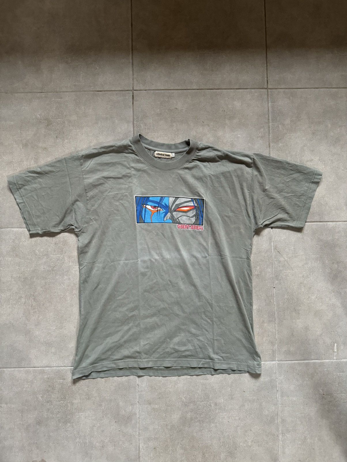 Japanese Brand × Vintage Y2K Vintage hook-up style grey t-shirt great boops Size US L / EU 52-54 / 3 - 2 Thumbnail