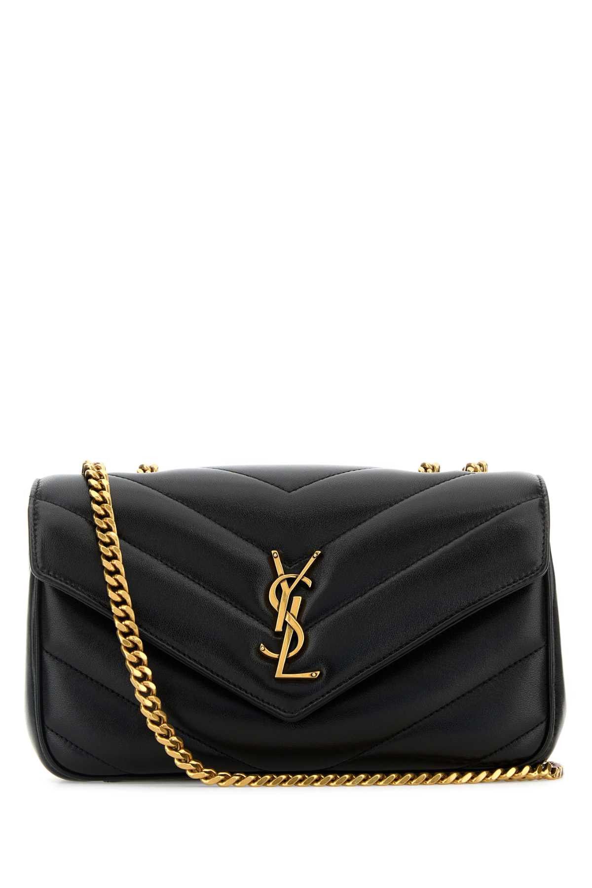 Saint Laurent Paris Black Leather Small Loulou Shoulder Bag Size ONE SIZE - 1 Thumbnail