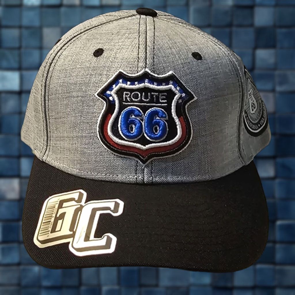 Route 66 ROUTE 66 USA UNITED STATES AMERICA HIGHWAY SNAPBACK BASEBALL CAP ( GRAY ) Size ONE SIZE - 1 Thumbnail