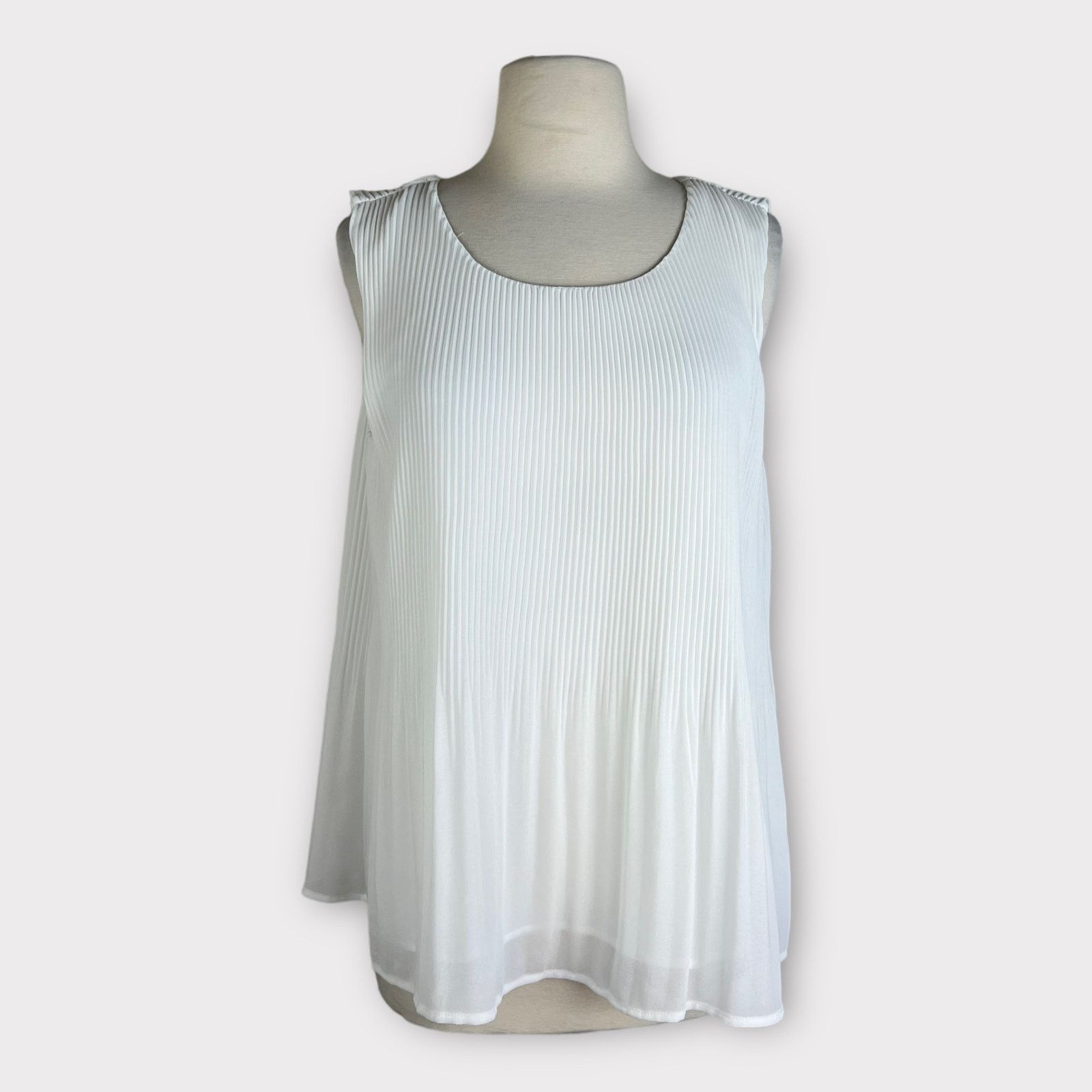 Nordstrom Pleione Sleeveless Pleated Flare Hem Blouse Top Size S / US 4 / IT 40 - 6 Thumbnail
