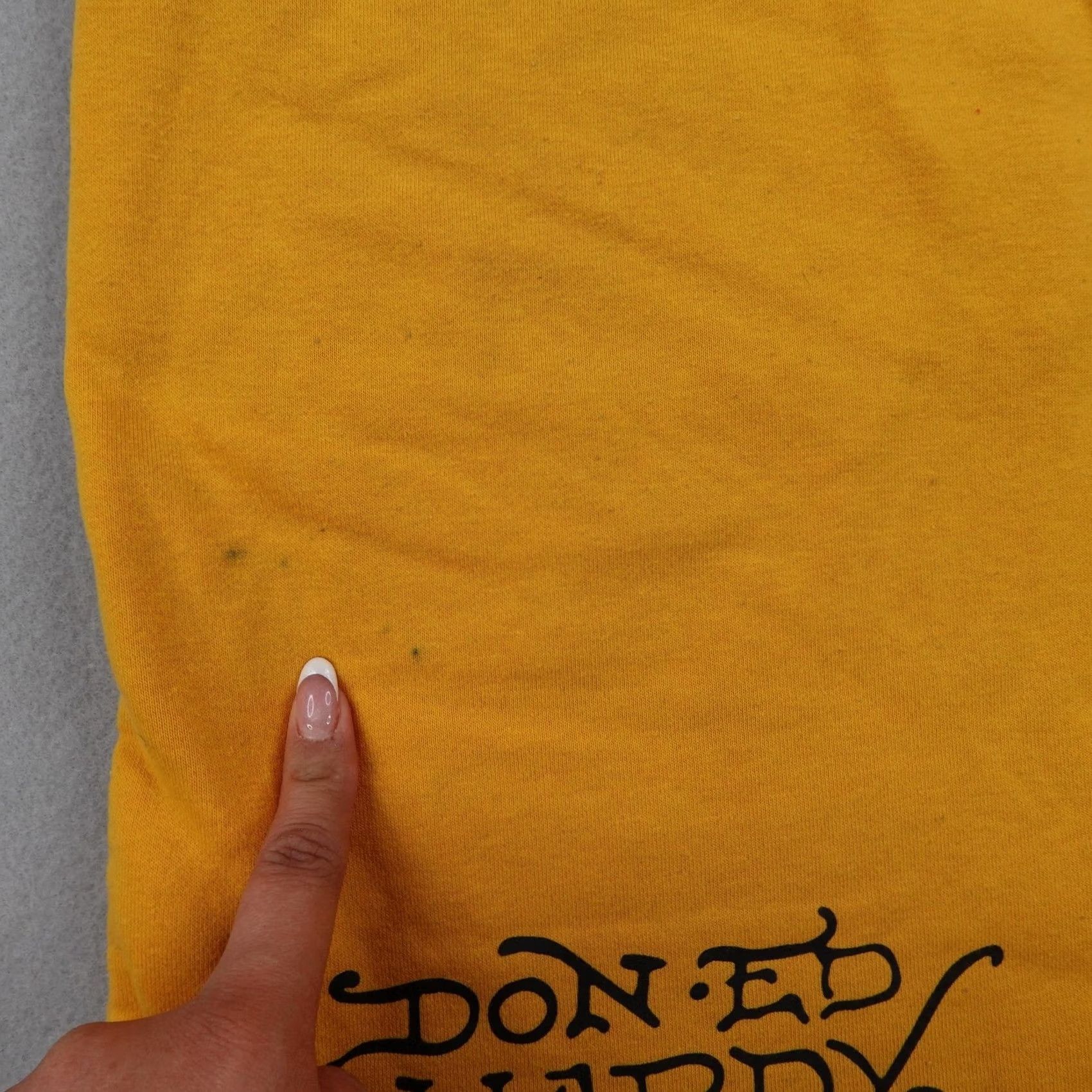 Ed Hardy Ed Hardy Mens XL Yellow Sweats Joggers Y2K Panther Cat Fleece Cutoff Gym Size US 36 / EU 52 - 3 Thumbnail