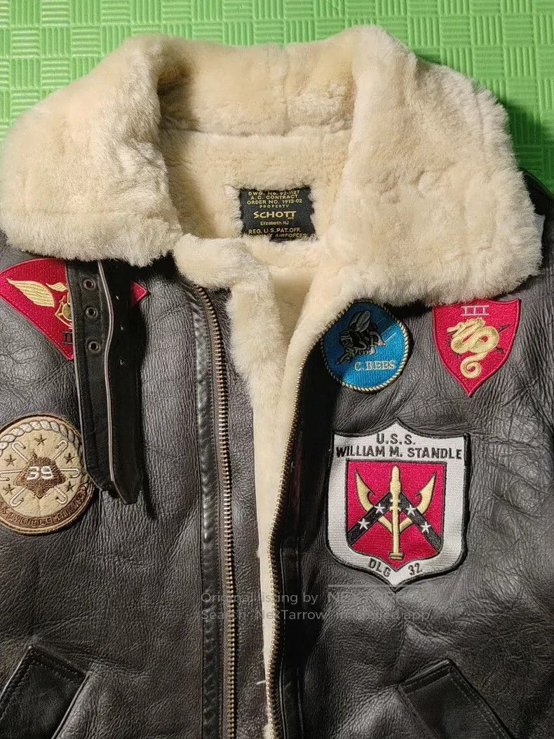 Schott Schott B3 flight suit fur is integrated Size US L / EU 52-54 / 3 - 6 Thumbnail