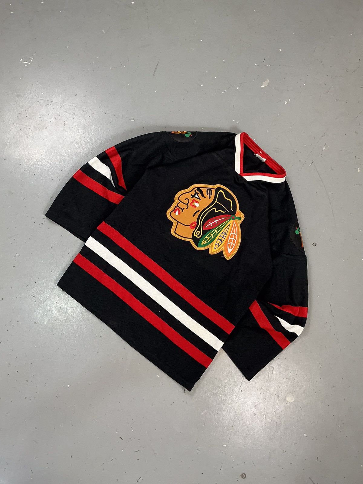 Vintage Vintage athletic knit patch work hockey jersey Size US XS / EU 42 / 0 - 3 Thumbnail