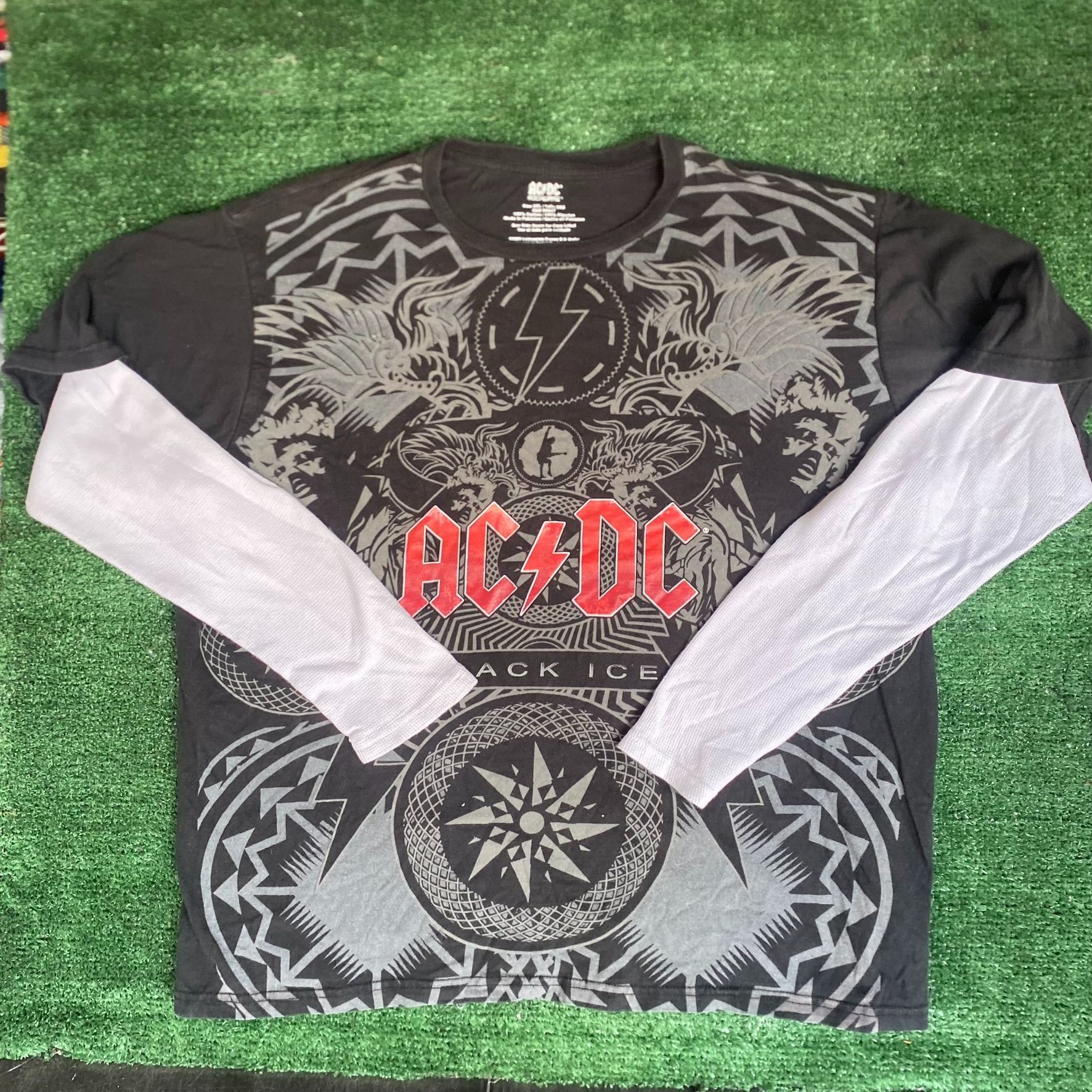 AC/DC Vintage Y2K AC/DC Band Shirt Rock Logo Long Sleeve Tee Size US XXL / EU 58 / 5 - 1 Thumbnail