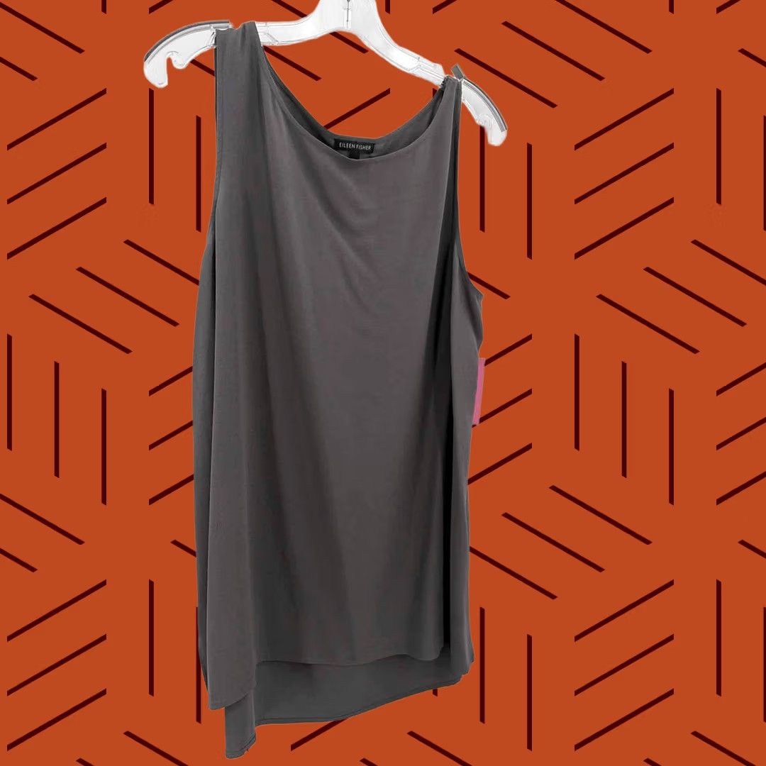Eileen Fisher Eileen Fisher Tank Top Size Large Grey Pre-Owned Size L / US 10 / IT 46 - 1 Thumbnail