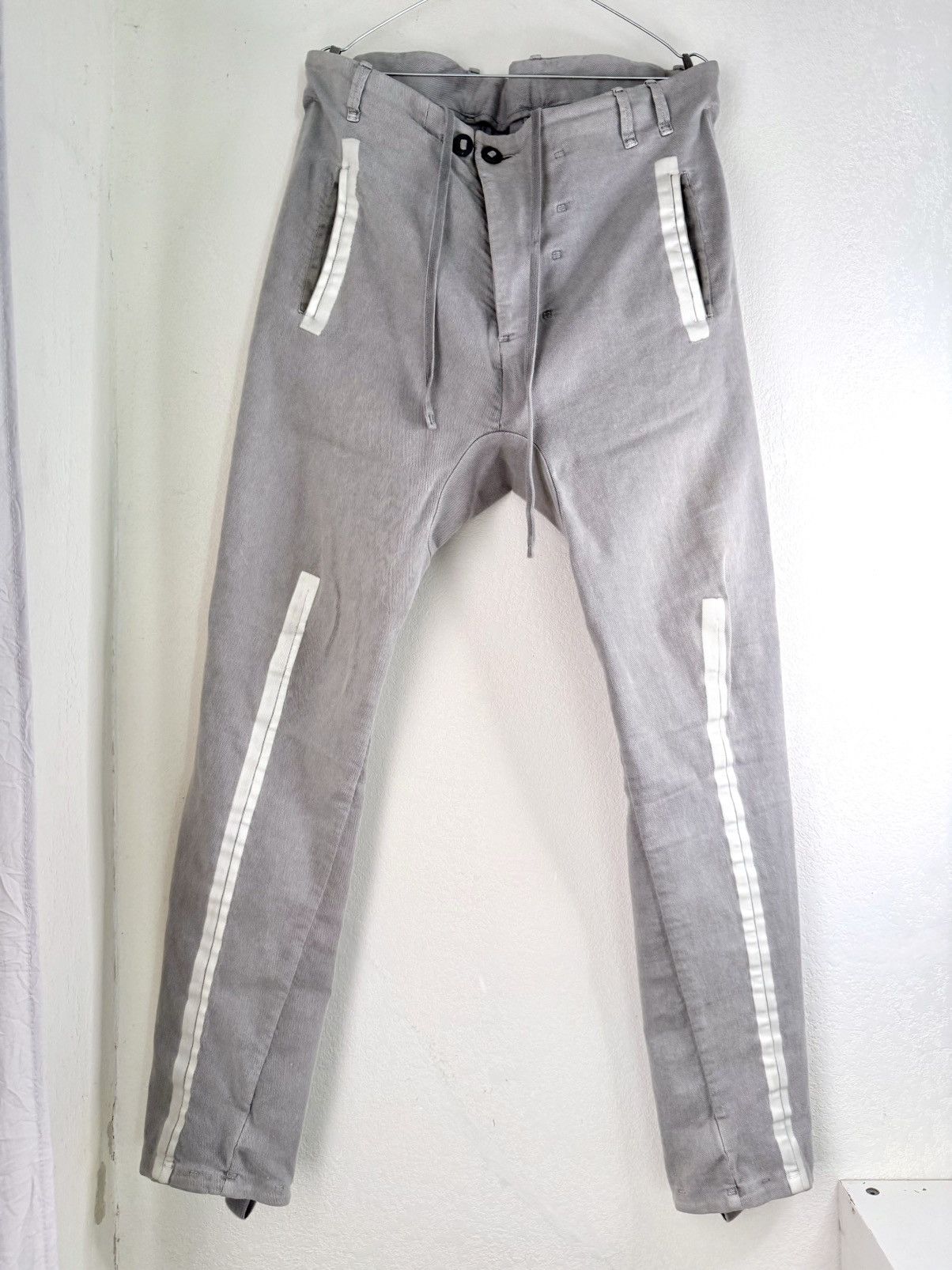 Boris Bidjan Saberi Boris P11 Carbon Grey Tapeseam Cotton Pant Size L Size US 34 / EU 50 - 3 Thumbnail