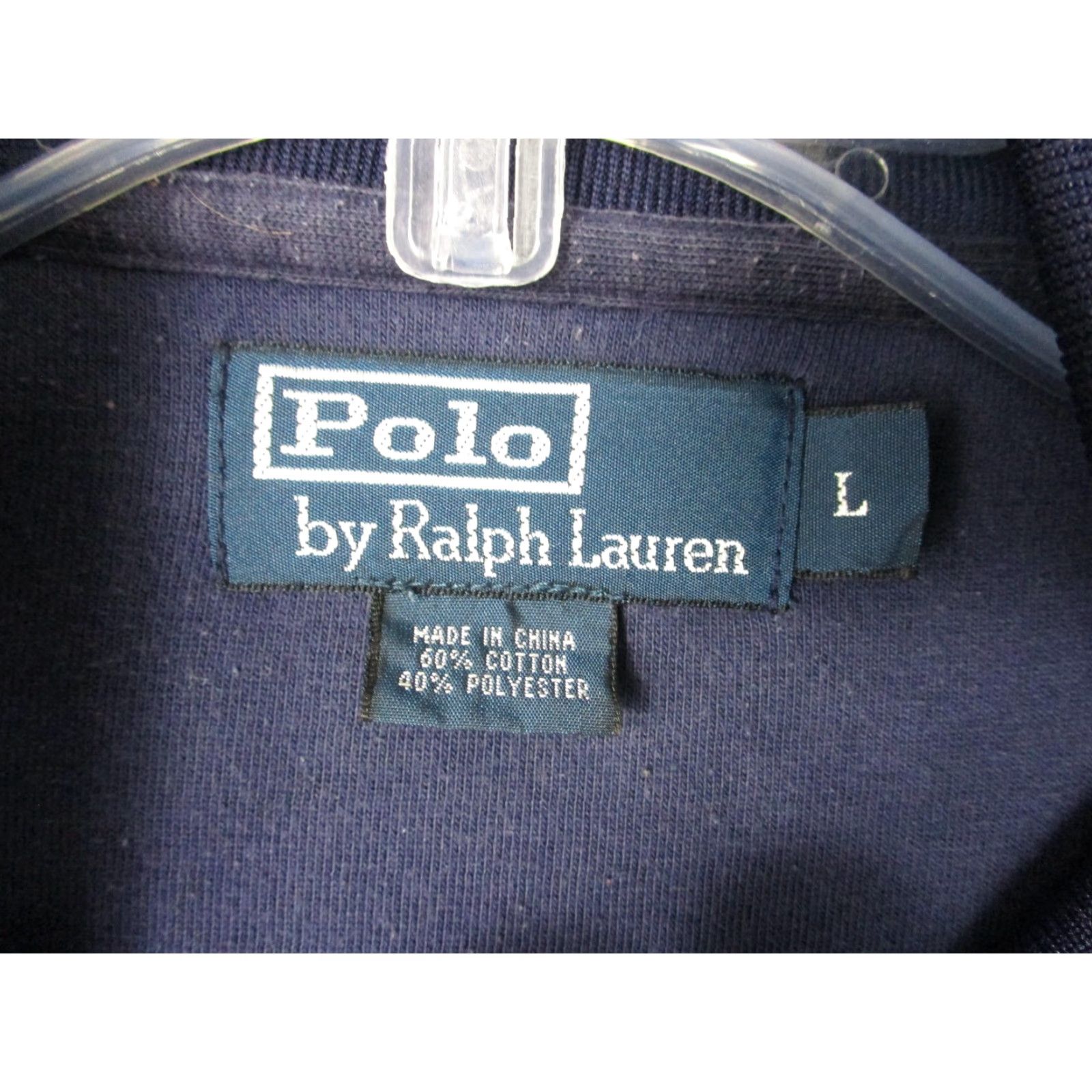 Polo Ralph Lauren Polo by Ralph Lauren Track Jacket Mens Large Blue Full Zip Striped Polo Player Logo Pocket Pockets Stand-Up Collar Size US L / EU 52-54 / 3 - 5 Thumbnail