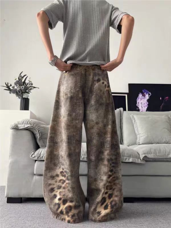 Other Post-apocalyptic-style leopard-print distressed jeans Size US 30 / EU 46 - 3 Thumbnail