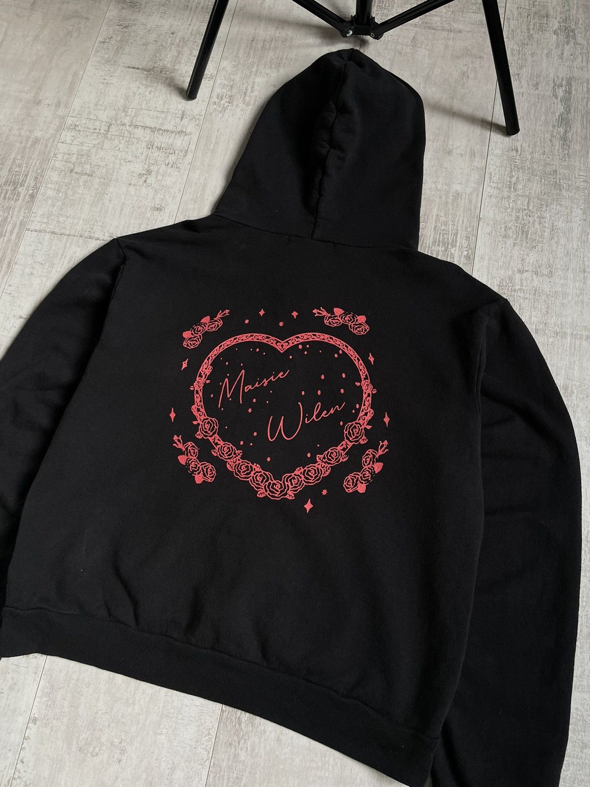 Maisie Wilen Maisie Wilen Black Heart Zip Hoodie Size M / US 6-8 / IT 42-44 - 3 Thumbnail
