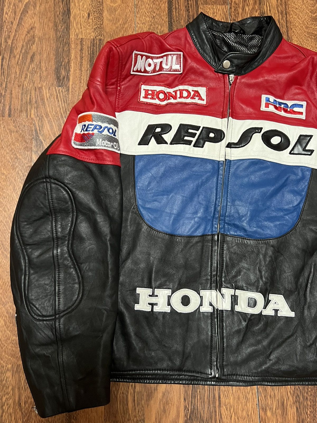 Honda 💥RARE💥Vintage Honda Repsol Leather Moto Racing Jacket Size L Size US L / EU 52-54 / 3 - 5 Thumbnail