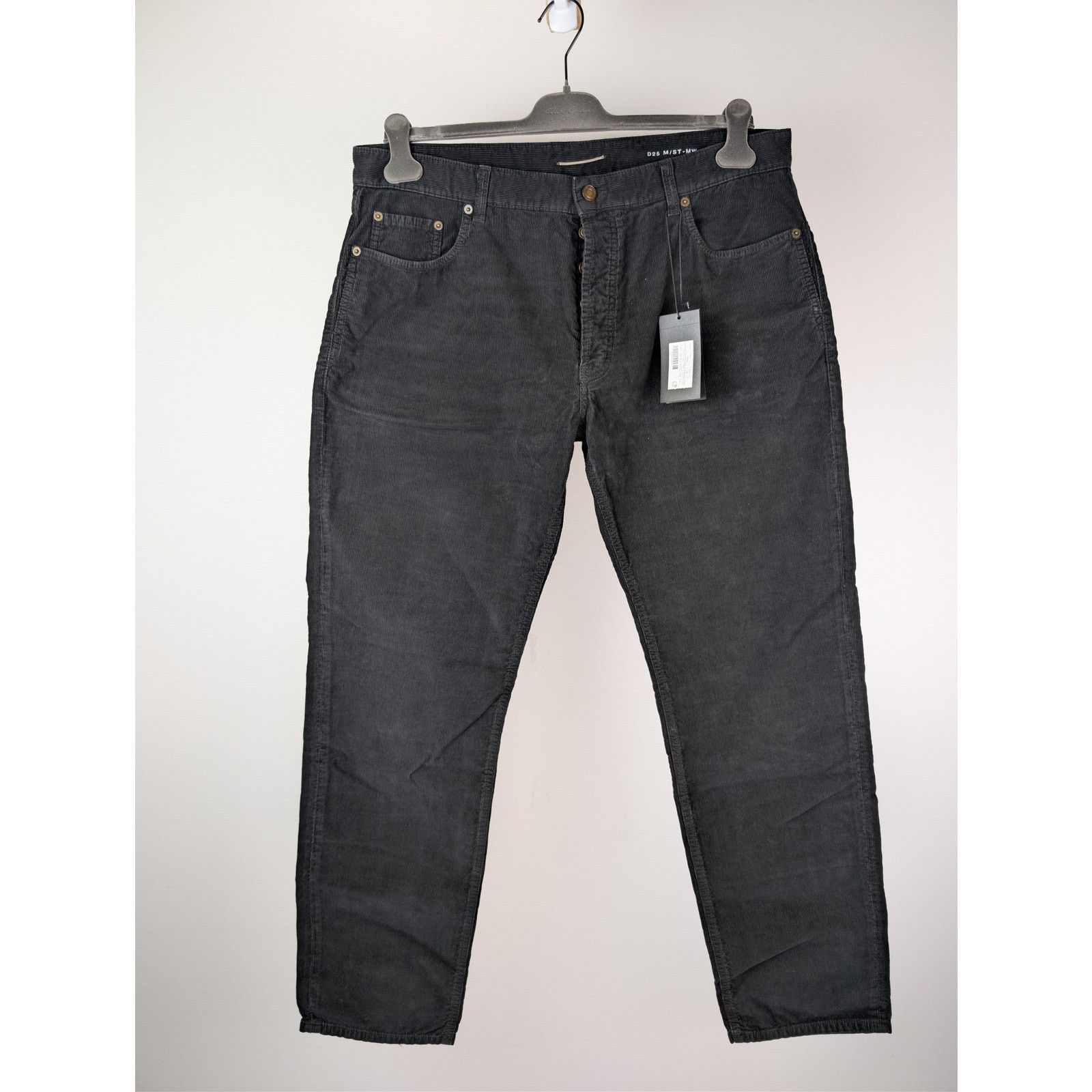 Saint Laurent Paris o1rshd1 Relaxed Straight Corduroy Denim Jeans Spring Black Size US 36 / EU 52 - 2 Thumbnail