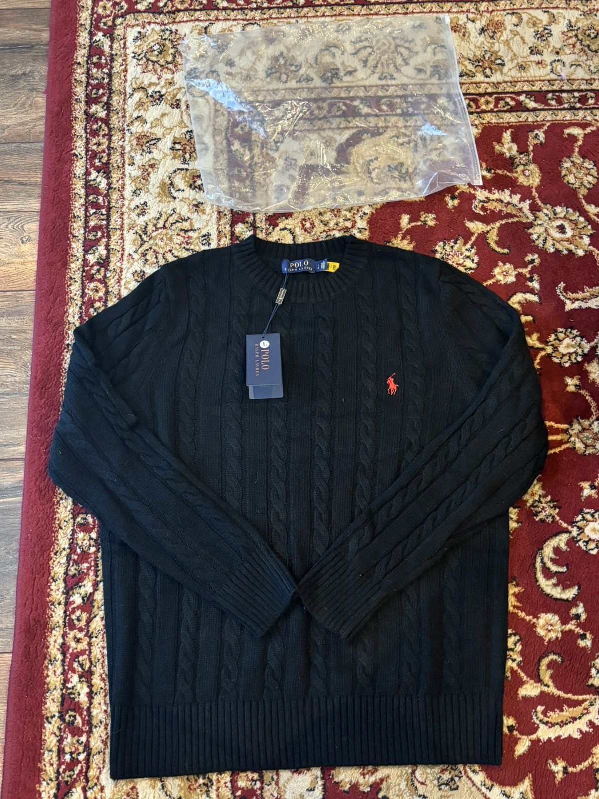 Polo Ralph Lauren Black Polo Ralph Lauren Knitted Sweater Size US L / EU 52-54 / 3 - 1 Thumbnail