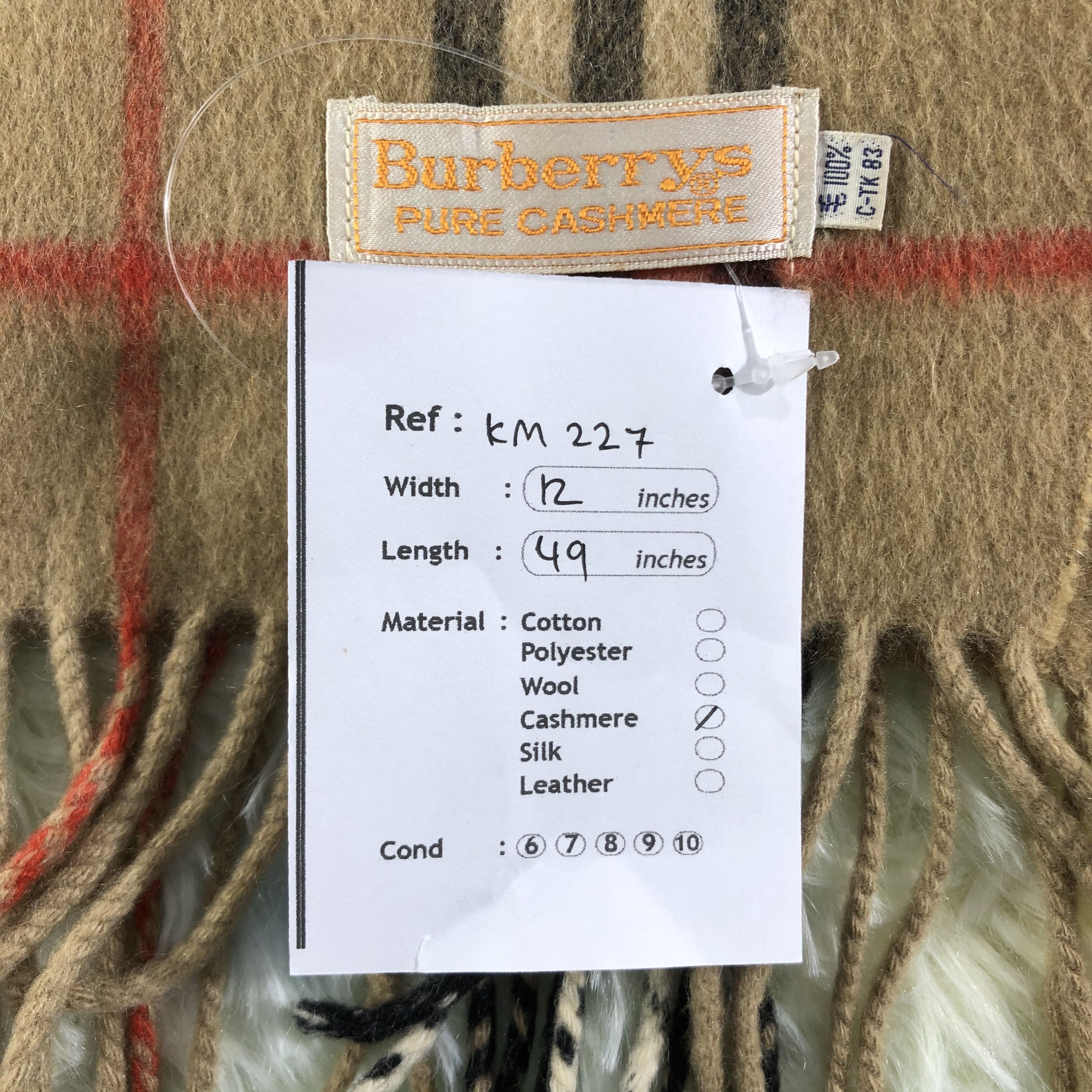 Burberry × Vintage Burberry Scarf / Muffler / Neckwear - KM227 Size ONE SIZE - 7 Thumbnail