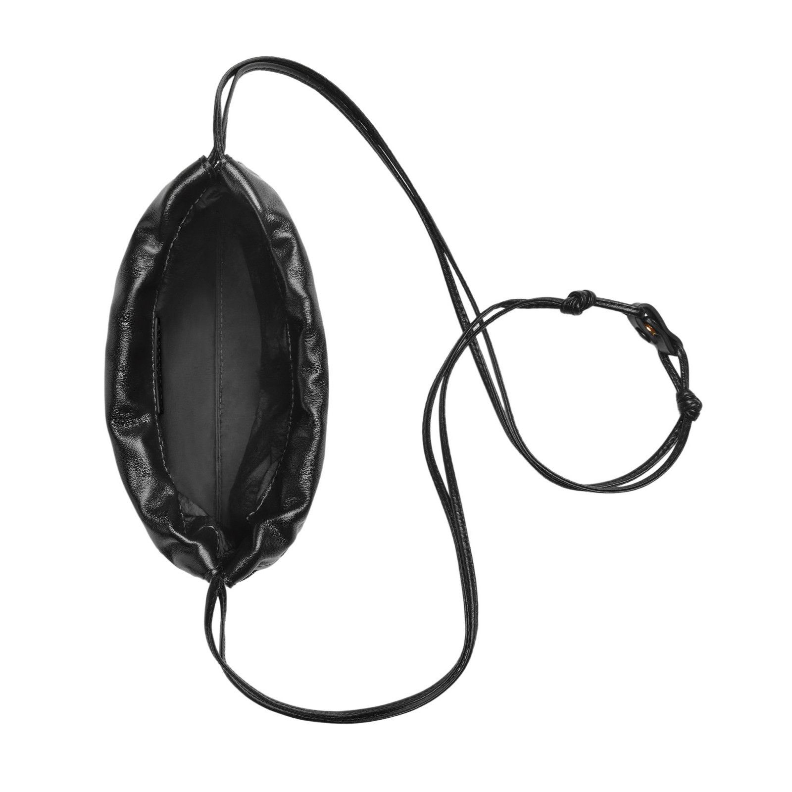 Bottega Veneta BOTTEGA VENETA Dustbag Small $1850 Black Intrecciato Leather Size ONE SIZE - 2 Thumbnail