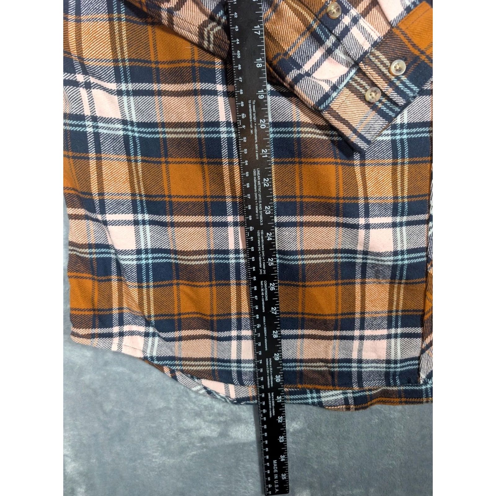 Duluth Trading Company Duluth Trading Co Shirt Mens 3XL Brown Plaid Flannel Long Sleeve Button Up Sh Blanket? Size US XXL / EU 58 / 5 - 2 Thumbnail