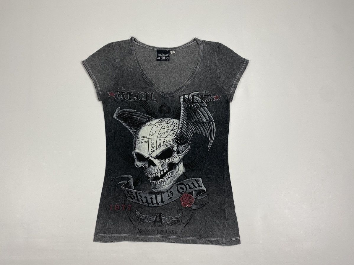 Other LASTDROP🔥Y2K Alchemy England Affliction Style Skull Sex Drug Size S / US 4 / IT 40 - 11 Thumbnail