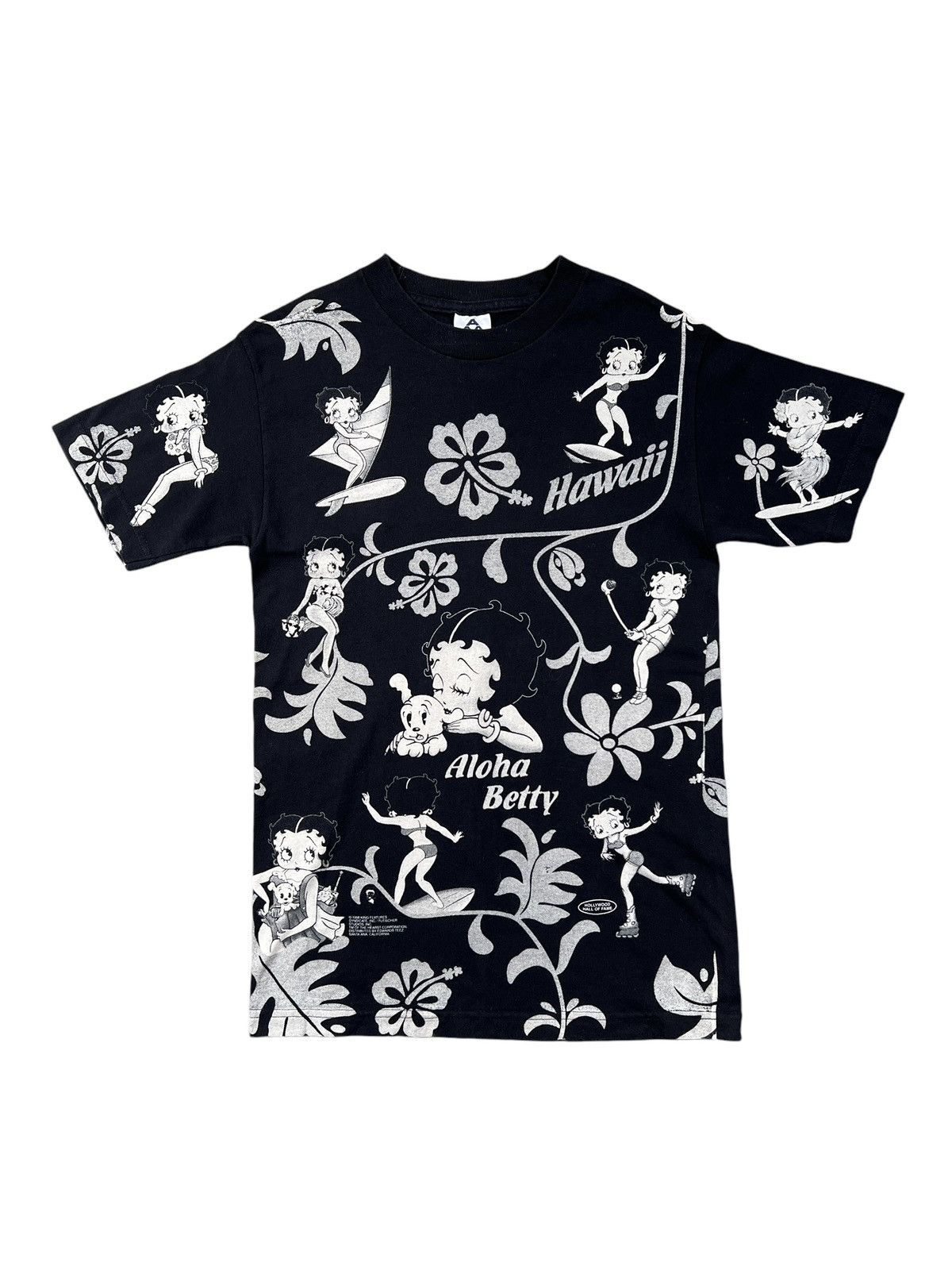 Cartoon Network × Vintage Vintage 1998 Betty Boop Hawaii All-Over Print Tshirt Size US S / EU 44-46 / 1 - 1 Thumbnail