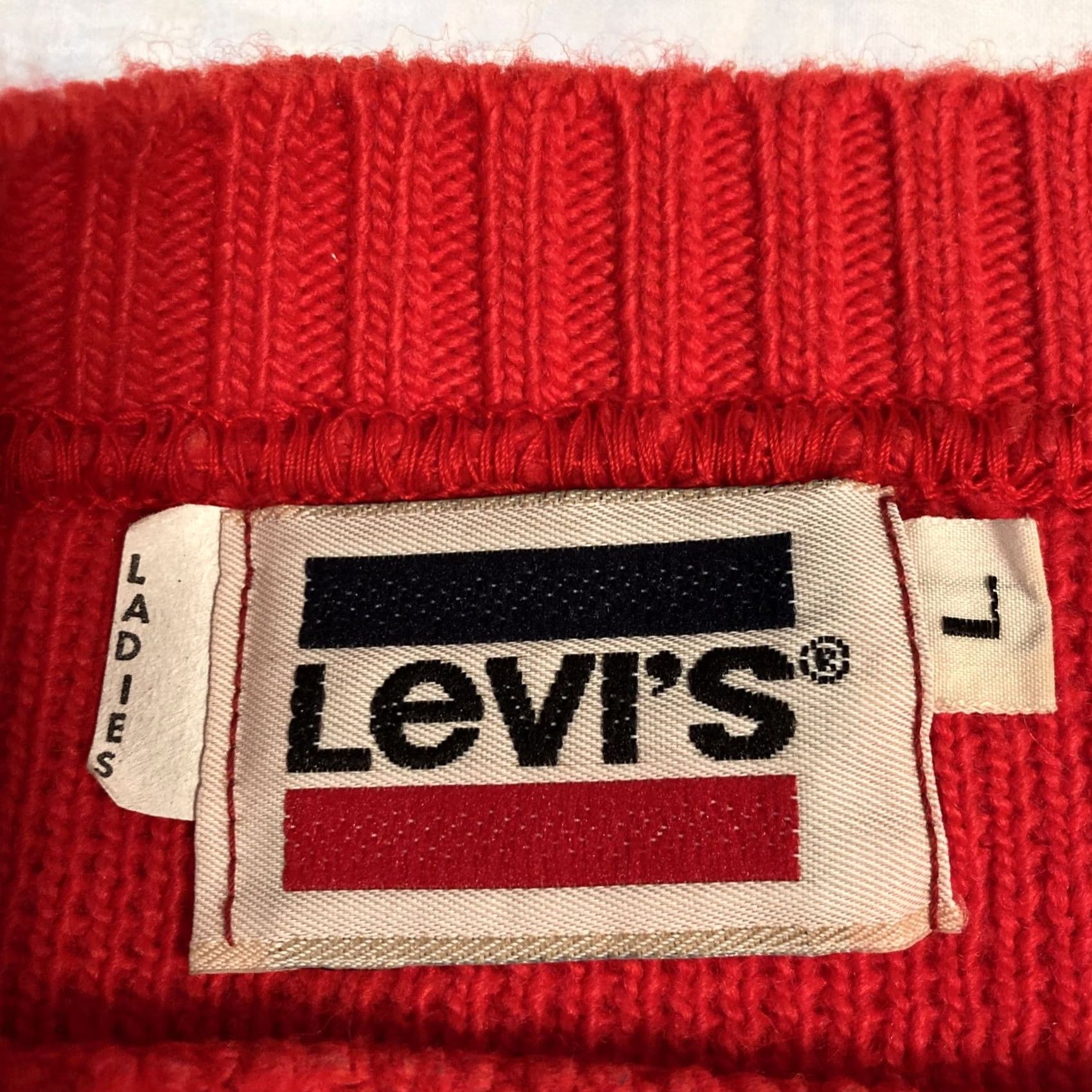 Vintage VINTAGE Levi’s Sweater Red USA Olympics Women’s Large Red Mock Neck Long Sleeve Pullover Acrylic L Size L / US 10 / IT 46 - 3 Thumbnail