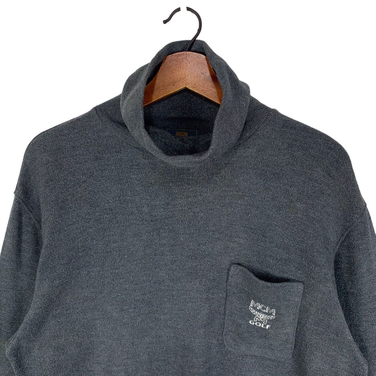 MCM × Vintage Vintage MCM Golf Turtle Neck Sweatshirt Size US M / EU 48-50 / 2 - 2 Thumbnail