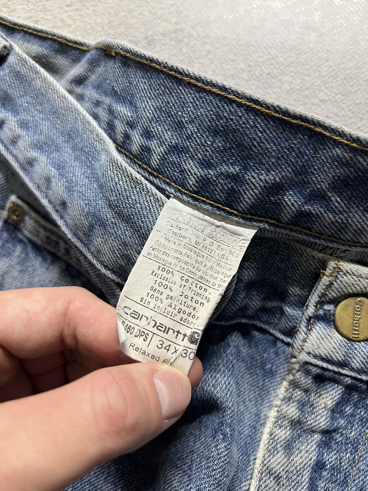 Carhartt Vintage Y2K Carhartt Denim Jeans 90’s Size US 34 / EU 50 - 13 Thumbnail