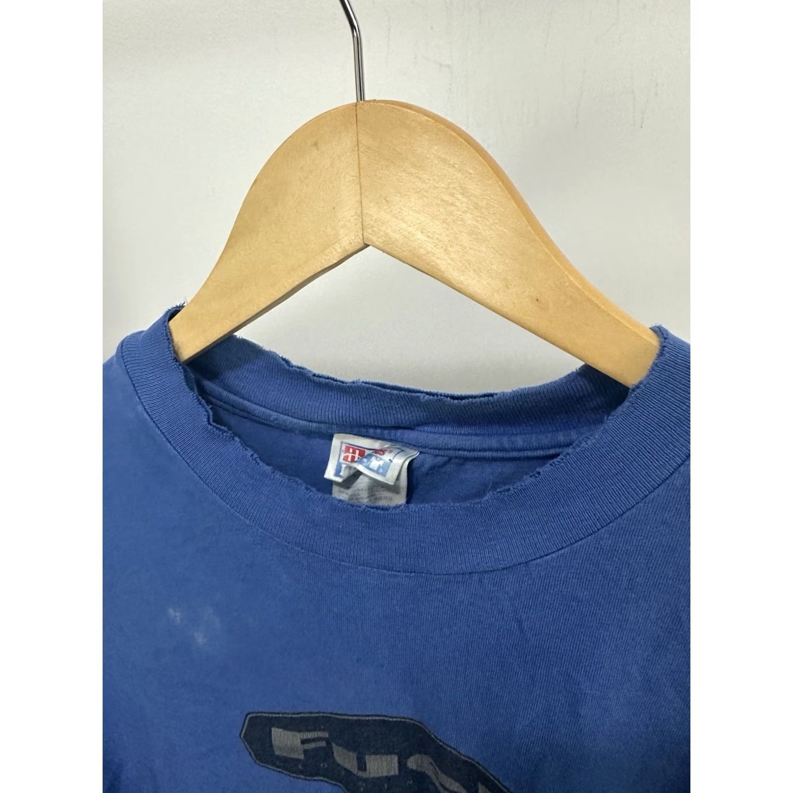 Hanes VINTAGE 90s Fuel Clothing Co T-Shirt Size XL Blue Skateboard Skate Surf Thrashed Worn Mens Size US XL / EU 56 / 4 - 6 Thumbnail