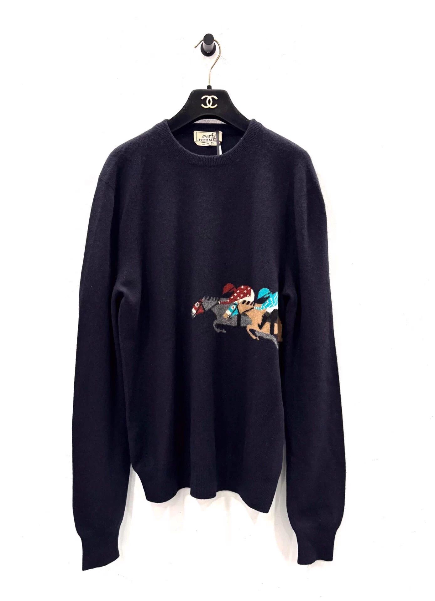 Hermes Hermes Tactical Horse Logo Men's Black LongSleeve Sweater Size US M / EU 48-50 / 2 - 1 Thumbnail