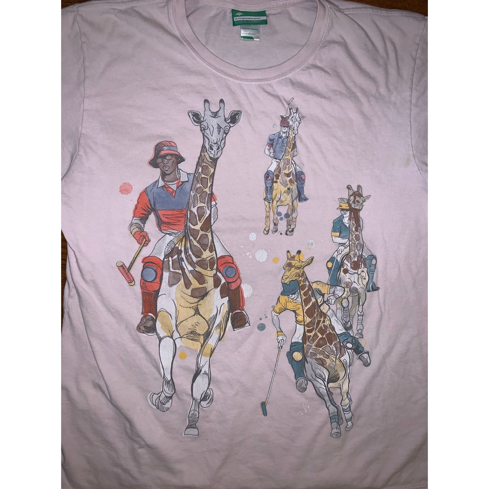 LRG LRG Lopo Giraffe Polo Players T Shirt Large White Y2K Size US L / EU 52-54 / 3 - 1 Thumbnail