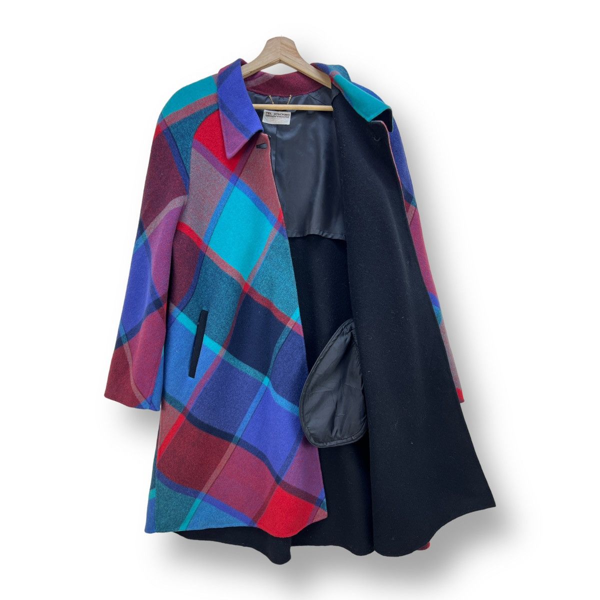Beauty Beast × Japanese Brand × Vintage 🔥 VTG WOOL OPEN TARTAN COAT Size M / US 6-8 / IT 42-44 - 6 Thumbnail