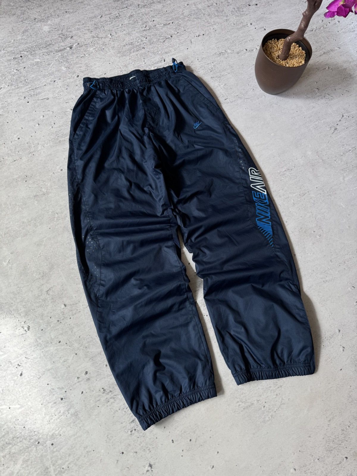 Nike × Vintage NIKE AIR MAX NYLON VINTAGE OVERSIZE BAGGY PANTS SWEATPANTS Size US 34 / EU 50 - 1 Thumbnail