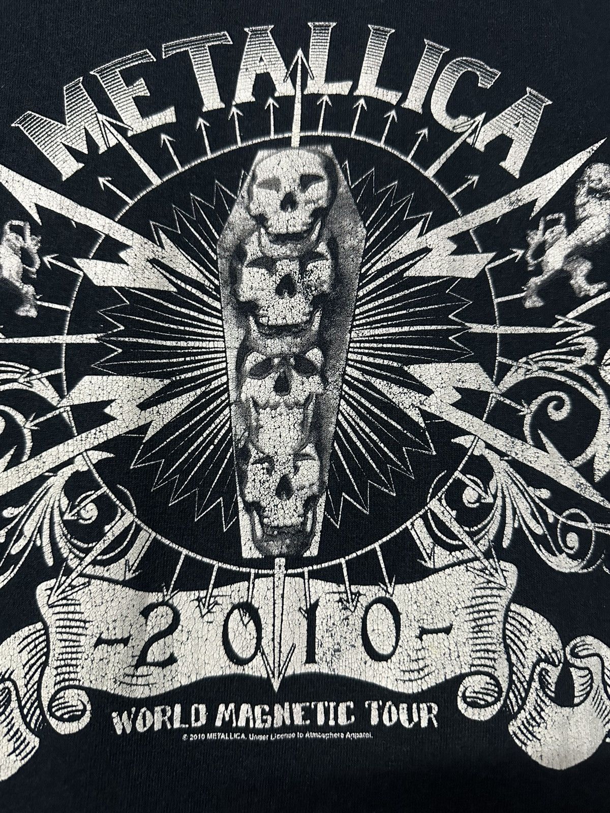 Band Tees × Vintage Vintage Metallica Magnetic Tour Faded Tee Size US L / EU 52-54 / 3 - 4 Thumbnail