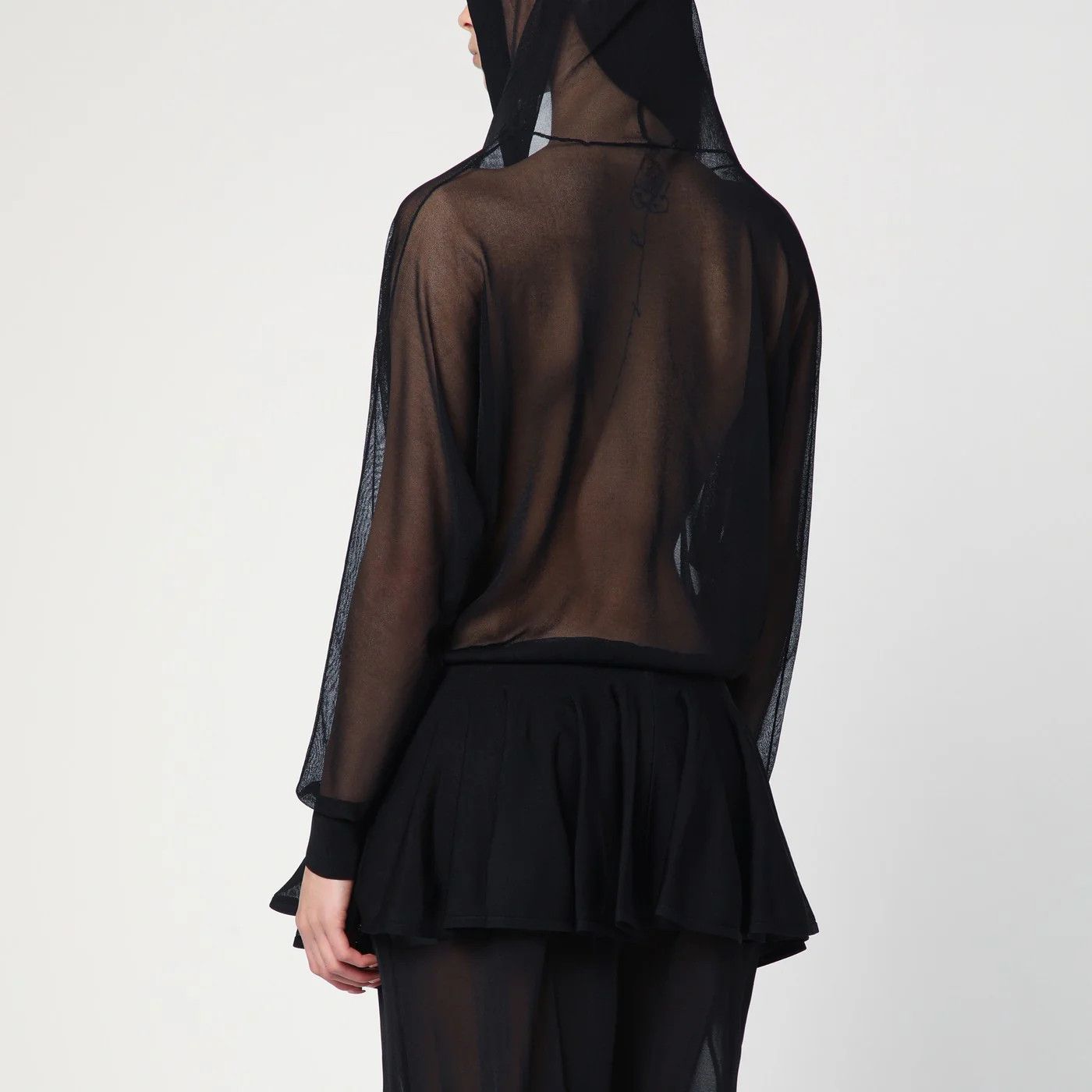 Alaia o1d2blof0426 Bodysuit Hooded in Black Size XS / US 0-2 / IT 36-38 - 4 Thumbnail